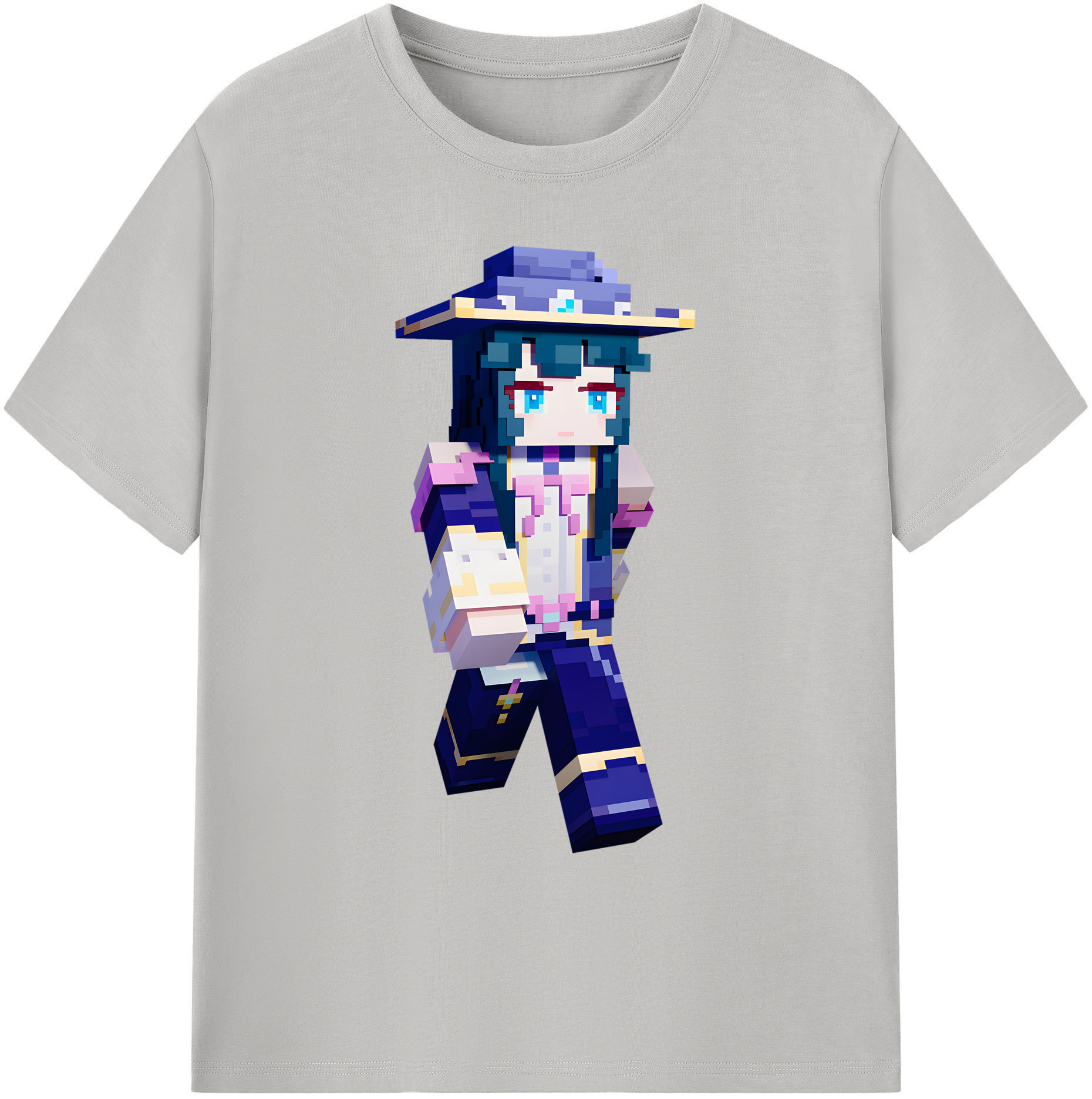 （画像用） マインクラフト ブロックの世界 Minecraft MC Block world 綿100％ メンズ半袖Tシャツ｜肌触りやわらか＆通気性