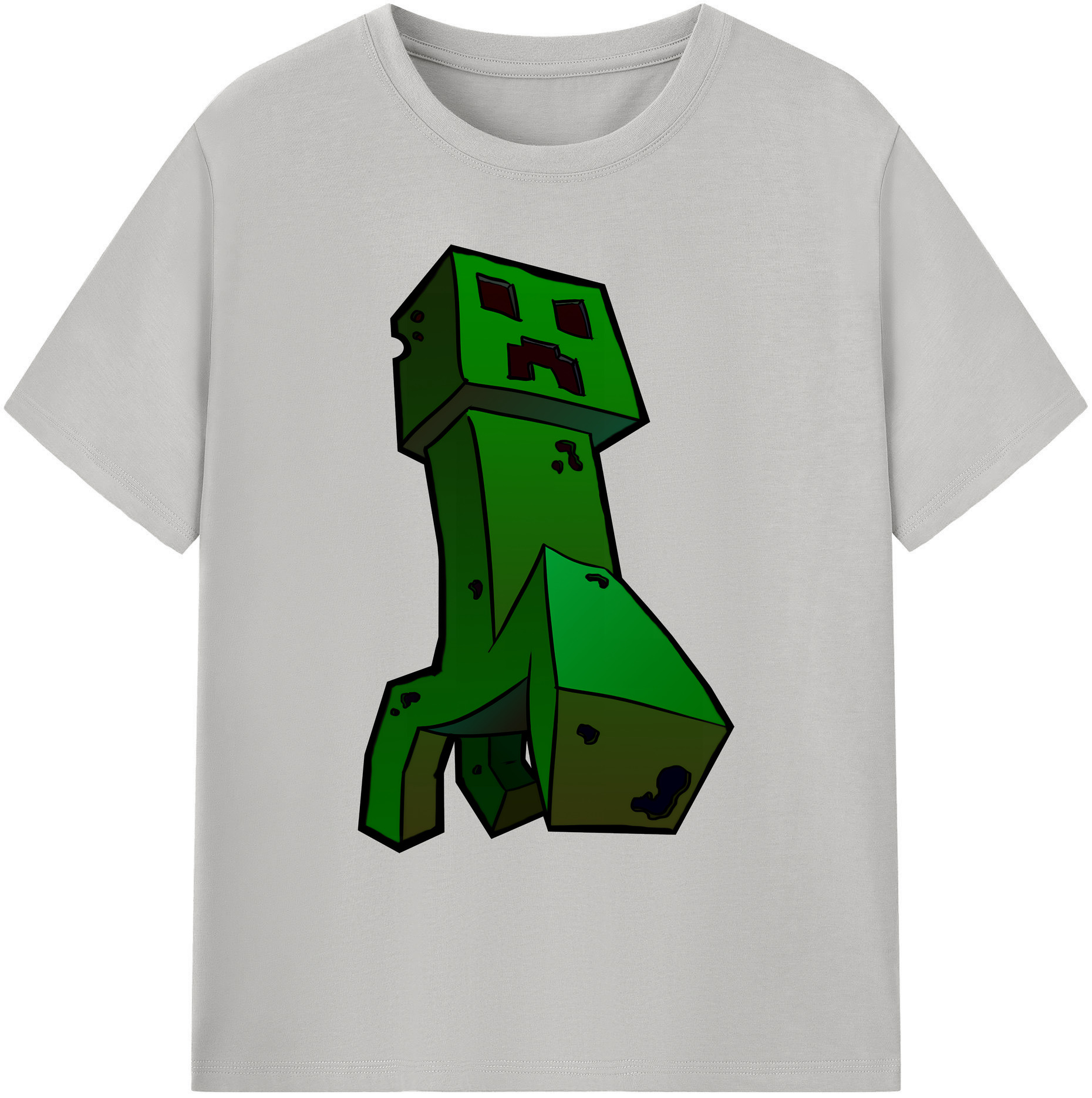 （画像用） マインクラフト ブロックの世界 Minecraft MC Block world 綿100％ メンズ半袖Tシャツ｜肌触りやわらか＆通気性