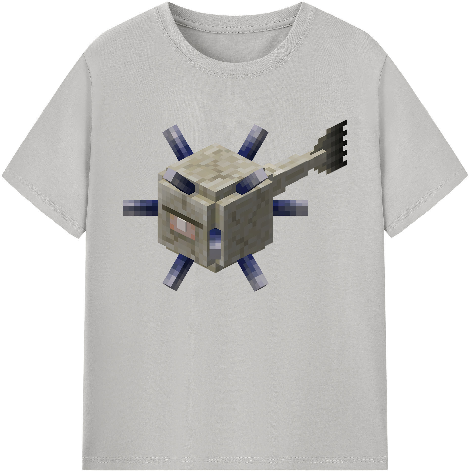 （画像用） マインクラフト ブロックの世界 Minecraft MC Block world 綿100％ メンズ半袖Tシャツ｜肌触りやわらか＆通気性