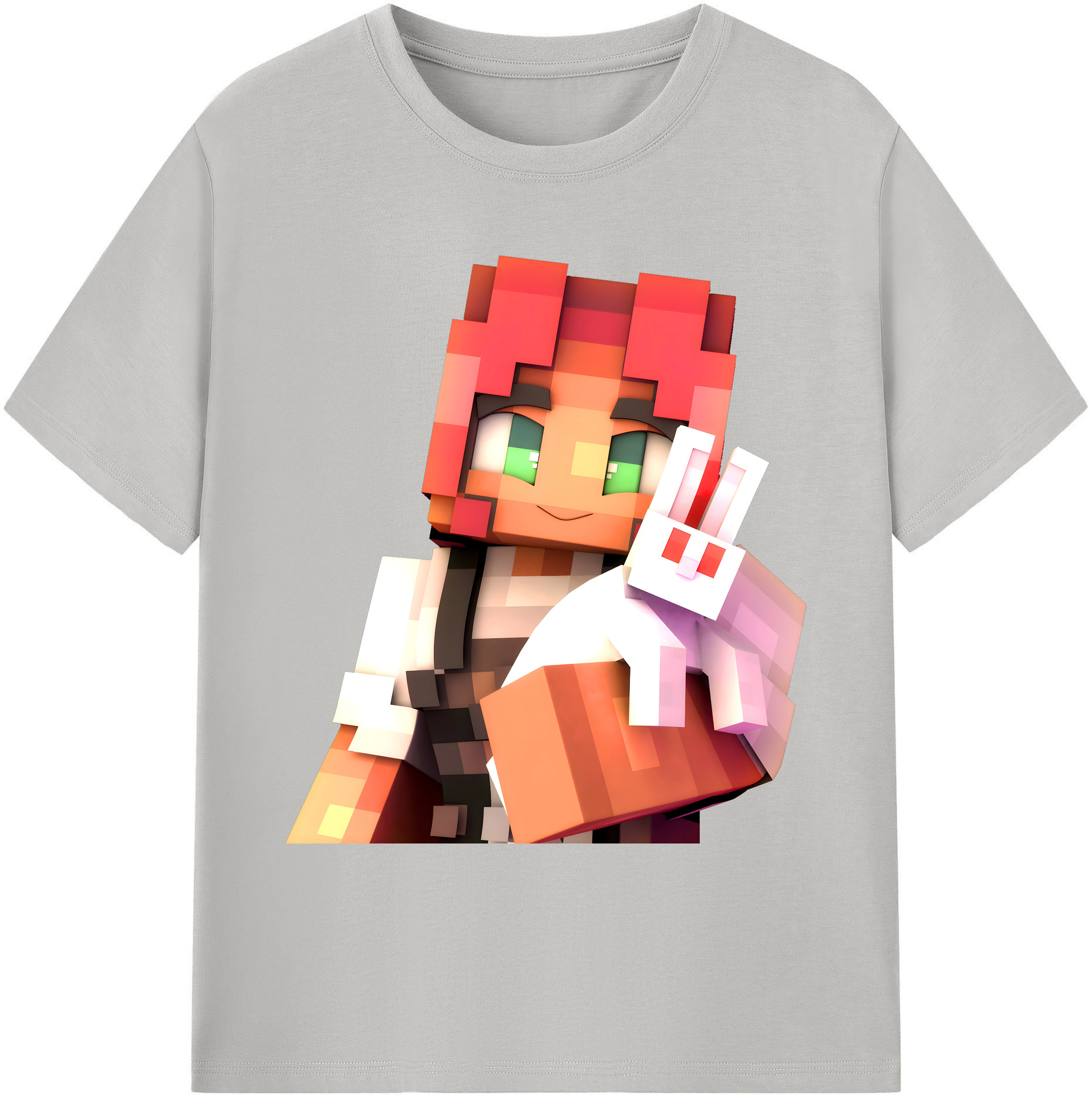 （画像用） マインクラフト ブロックの世界 Minecraft MC Block world 綿100％ メンズ半袖Tシャツ｜肌触りやわらか＆通気性