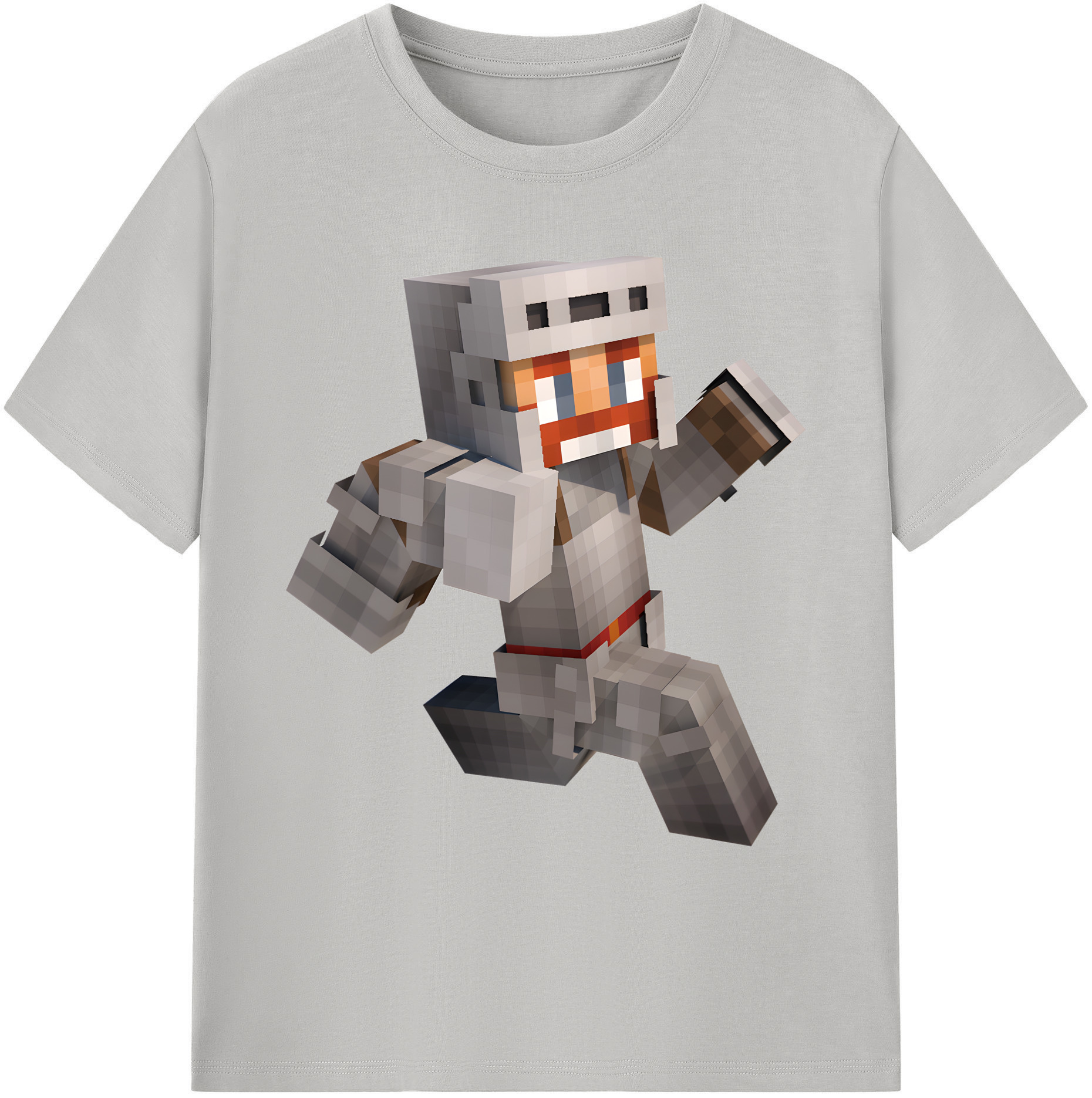 （画像用） マインクラフト ブロックの世界 Minecraft MC Block world 綿100％ メンズ半袖Tシャツ｜肌触りやわらか＆通気性