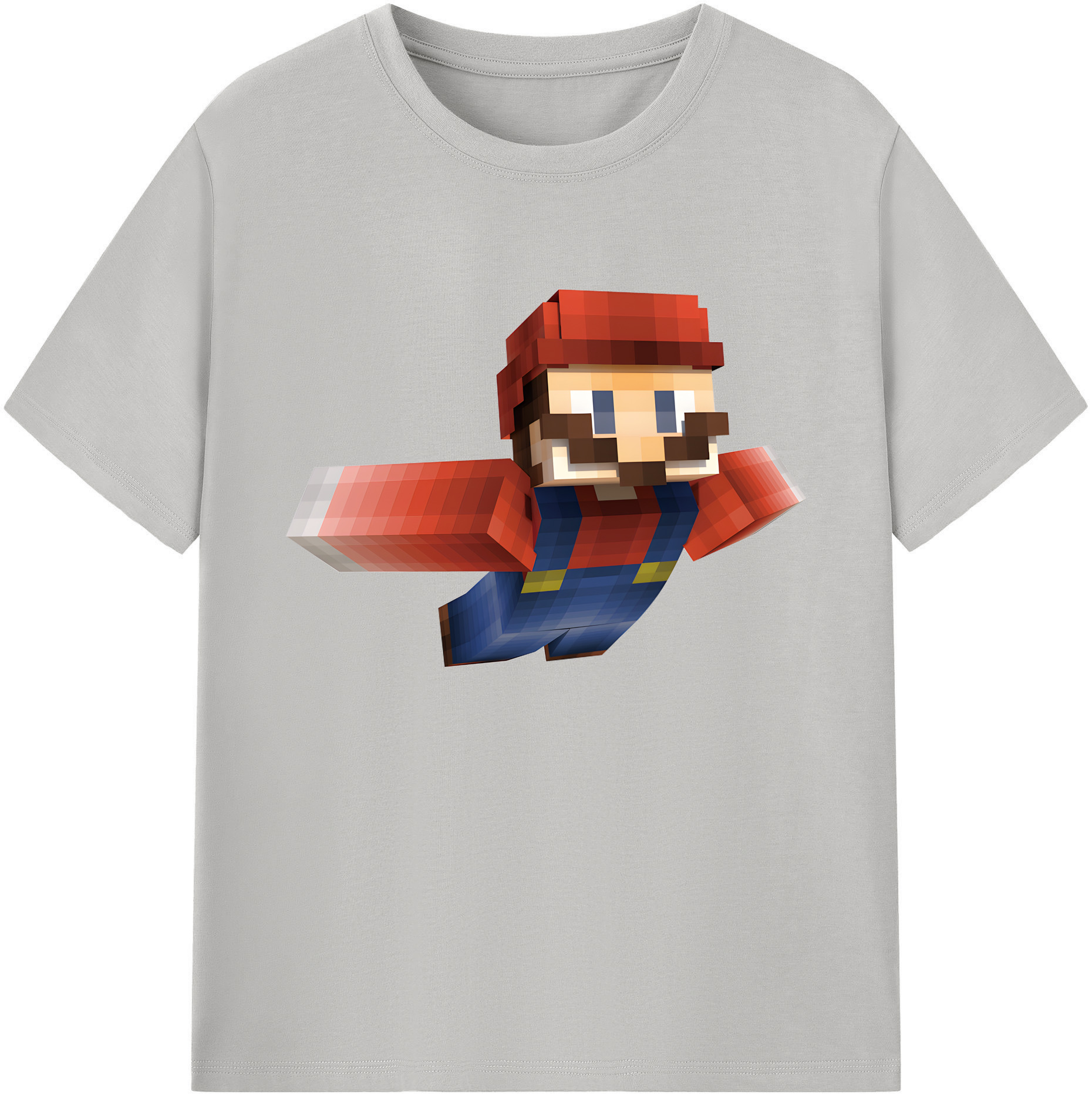 （画像用） マインクラフト ブロックの世界 Minecraft MC Block world 綿100％ メンズ半袖Tシャツ｜肌触りやわらか＆通気性