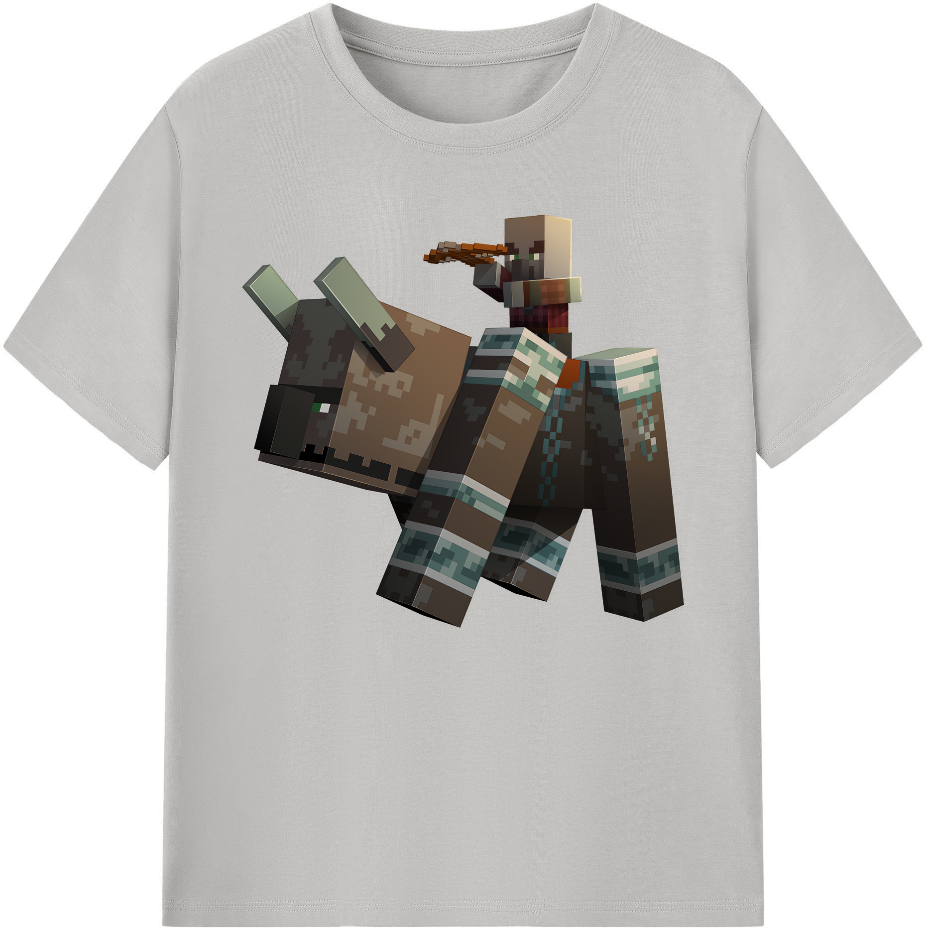 （画像用） マインクラフト ブロックの世界 Minecraft MC Block world 綿100％ メンズ半袖Tシャツ｜肌触りやわらか＆通気性