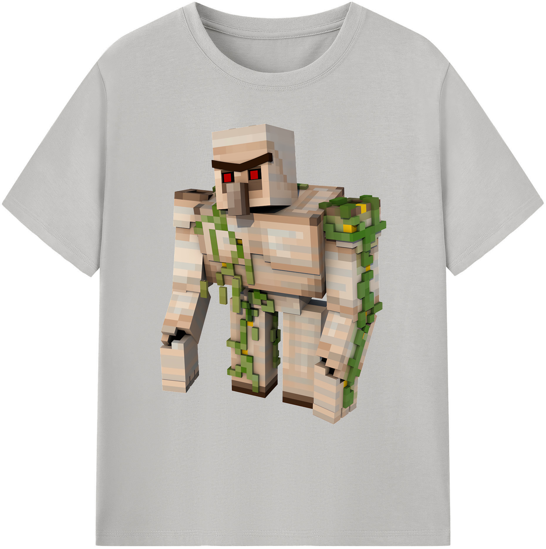 （画像用） マインクラフト ブロックの世界 Minecraft MC Block world 綿100％ メンズ半袖Tシャツ｜肌触りやわらか＆通気性