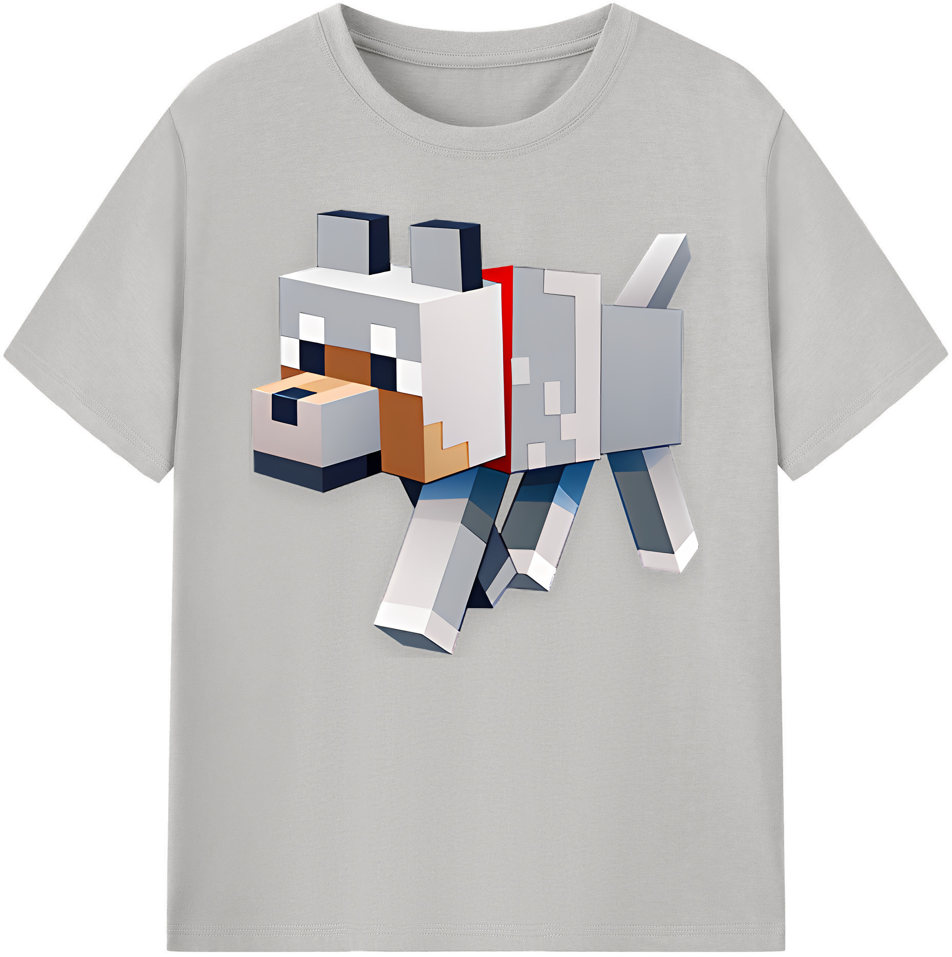 （画像用） マインクラフト ブロックの世界 Minecraft MC Block world 綿100％ メンズ半袖Tシャツ｜肌触りやわらか＆通気性