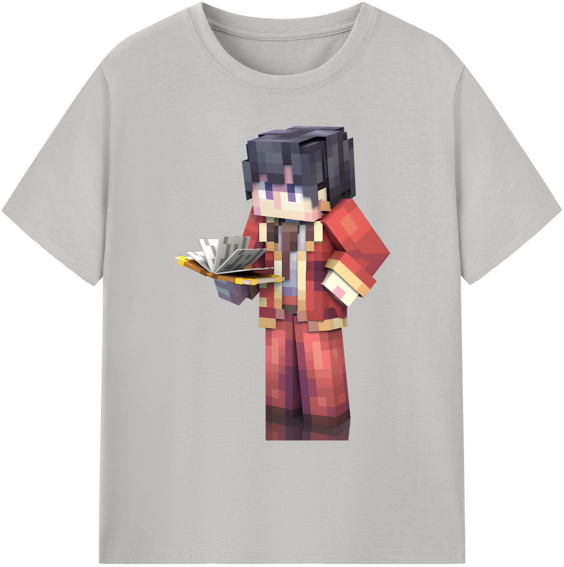 （画像用） マインクラフト ブロックの世界 Minecraft MC Block world 綿100％ メンズ半袖Tシャツ｜肌触りやわらか＆通気性