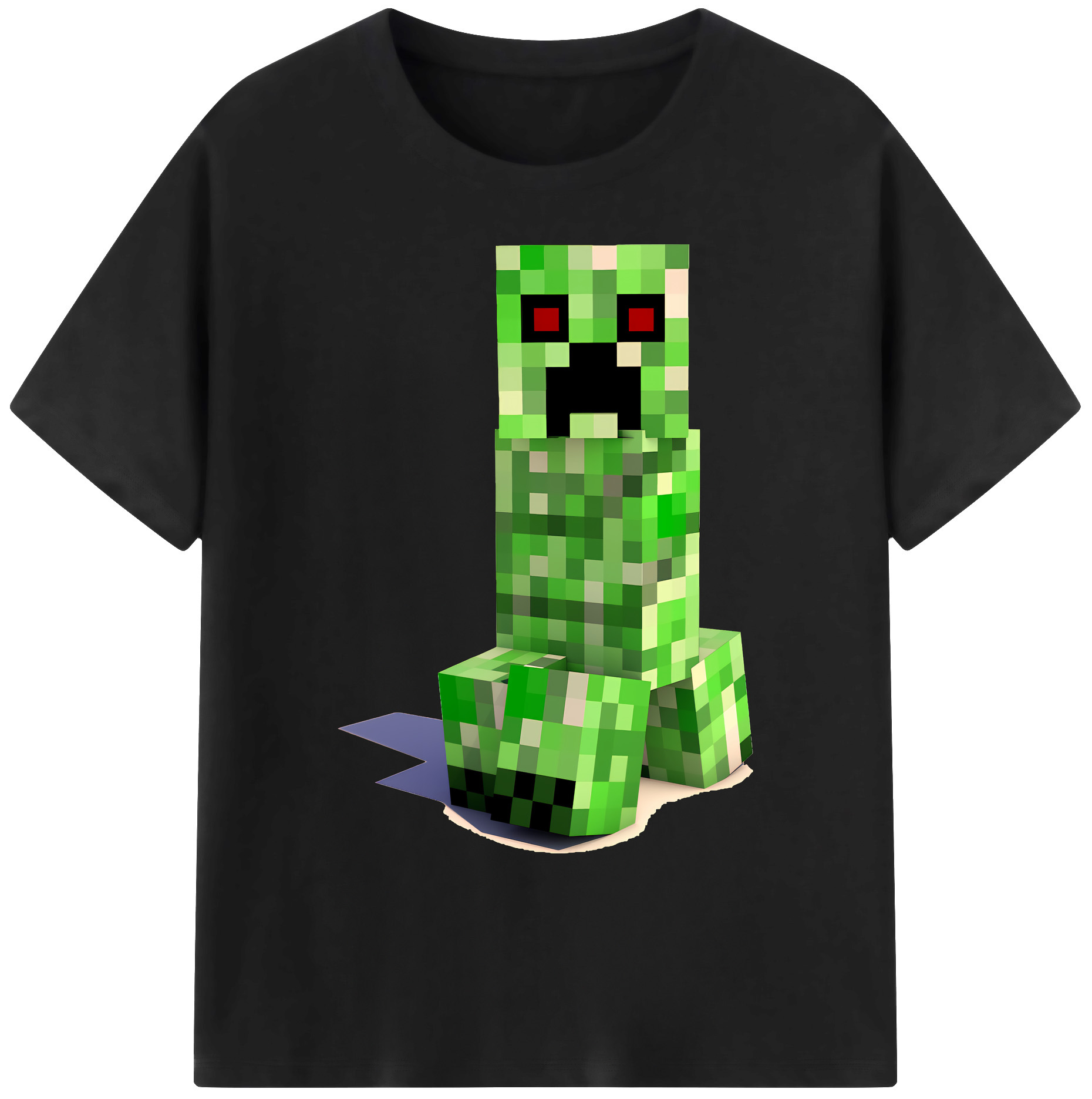 （画像用） マインクラフト ブロックの世界 Minecraft MC Block world 綿100％ メンズ半袖Tシャツ｜肌触りやわらか＆通気性