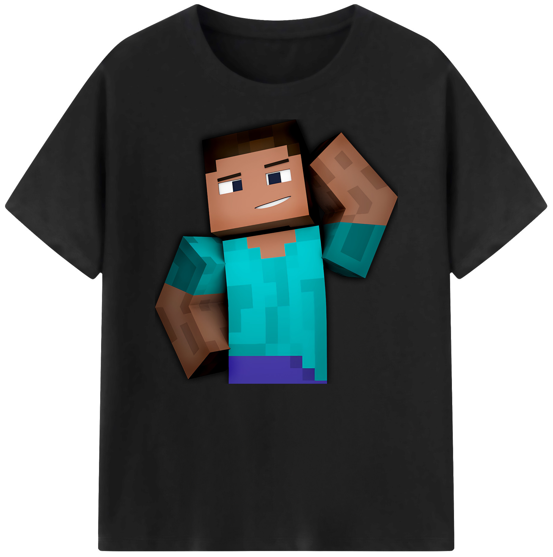 （画像用） マインクラフト ブロックの世界 Minecraft MC Block world 綿100％ メンズ半袖Tシャツ｜肌触りやわらか＆通気性