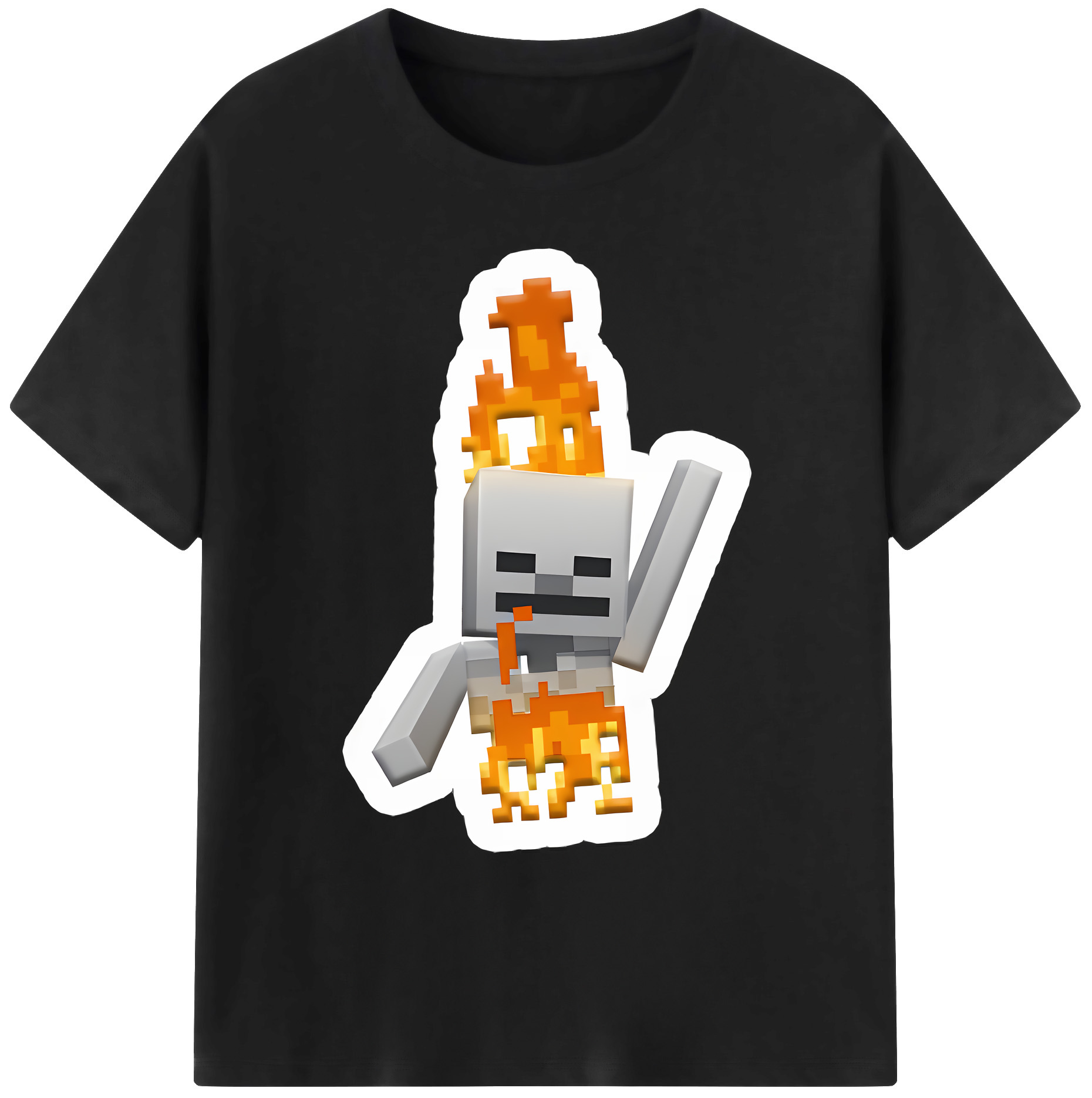 （画像用） マインクラフト ブロックの世界 Minecraft MC Block world 綿100％ メンズ半袖Tシャツ｜肌触りやわらか＆通気性