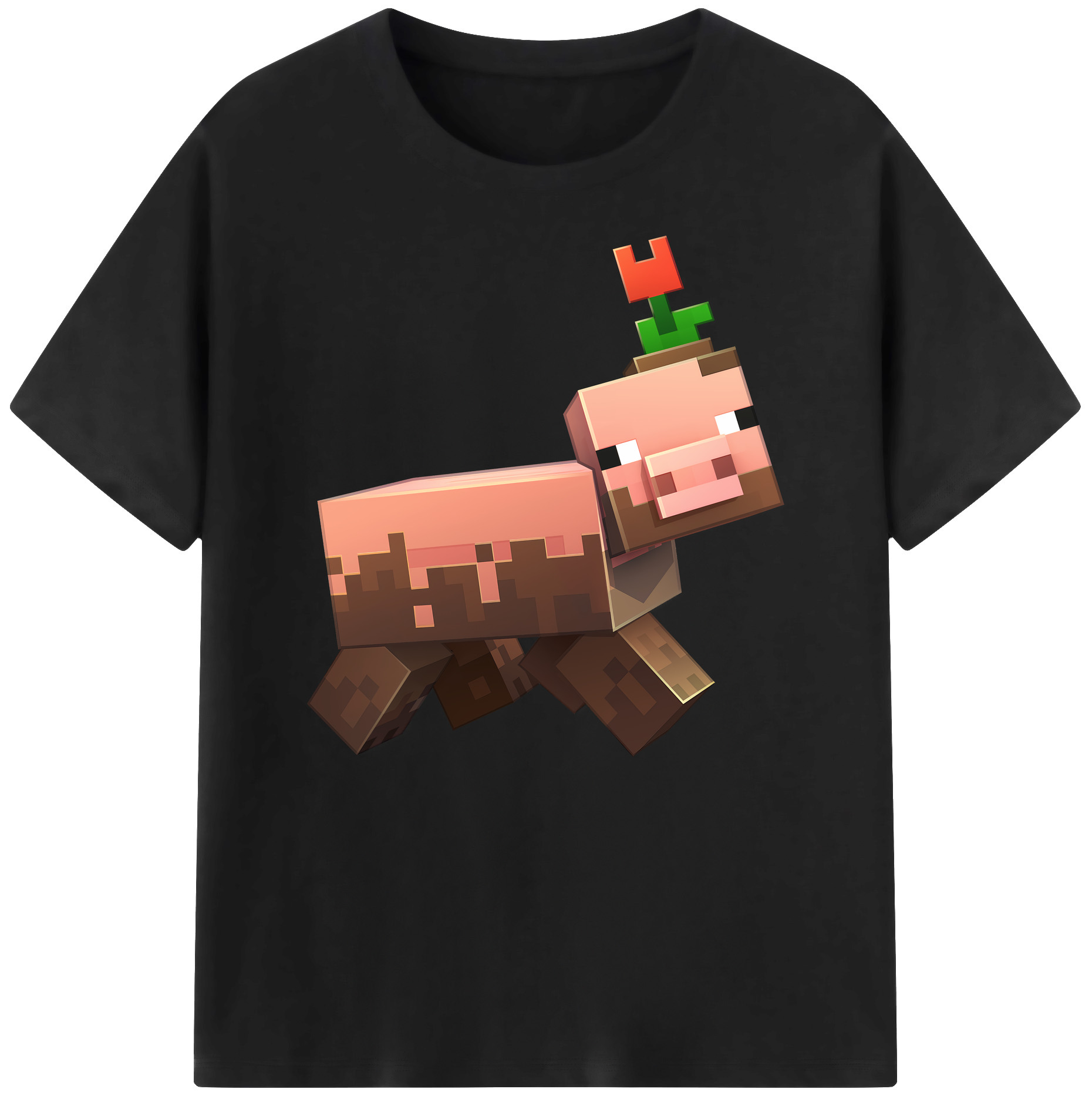 （画像用） マインクラフト ブロックの世界 Minecraft MC Block world 綿100％ メンズ半袖Tシャツ｜肌触りやわらか＆通気性