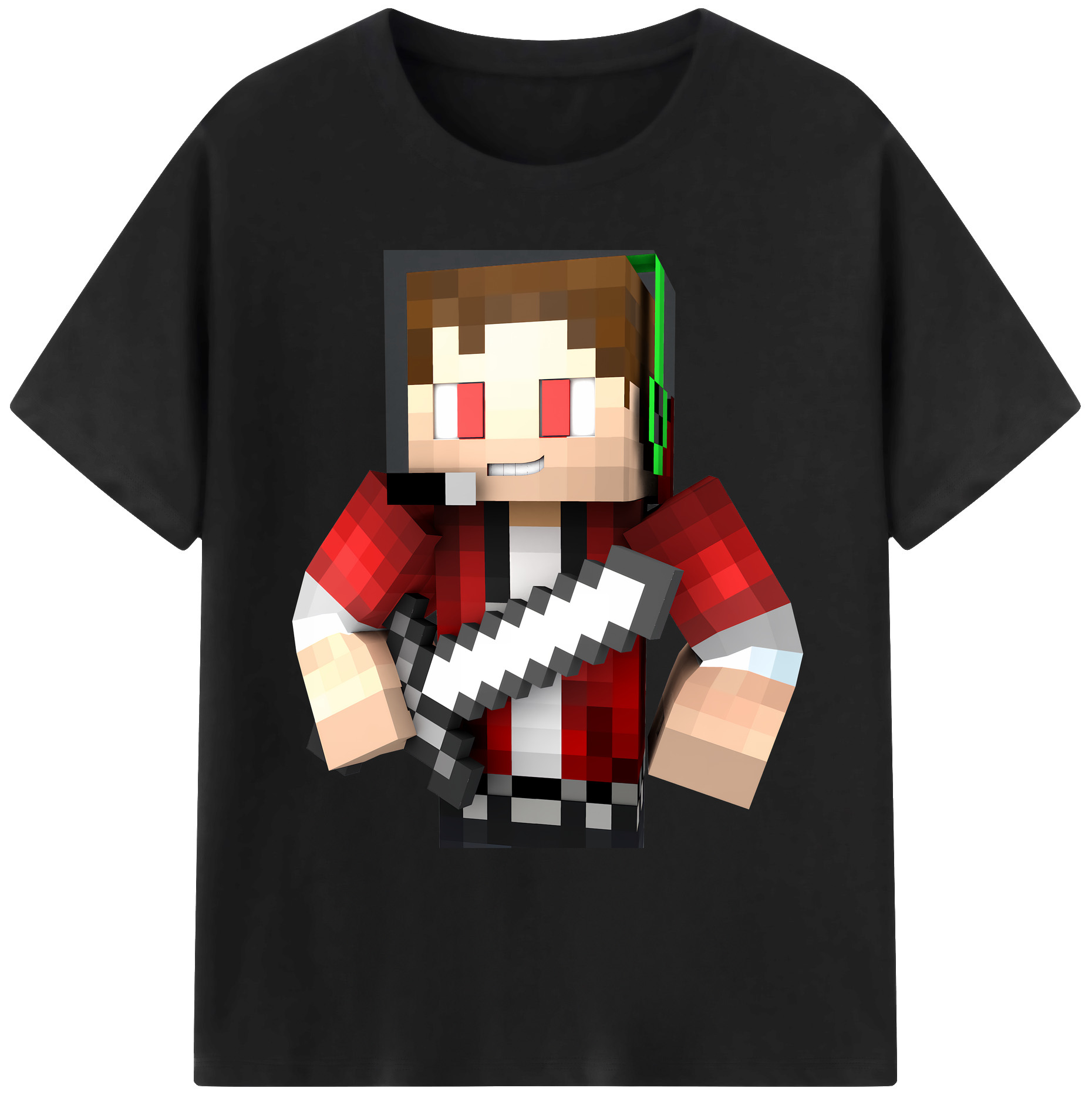 （画像用） マインクラフト ブロックの世界 Minecraft MC Block world 綿100％ メンズ半袖Tシャツ｜肌触りやわらか＆通気性