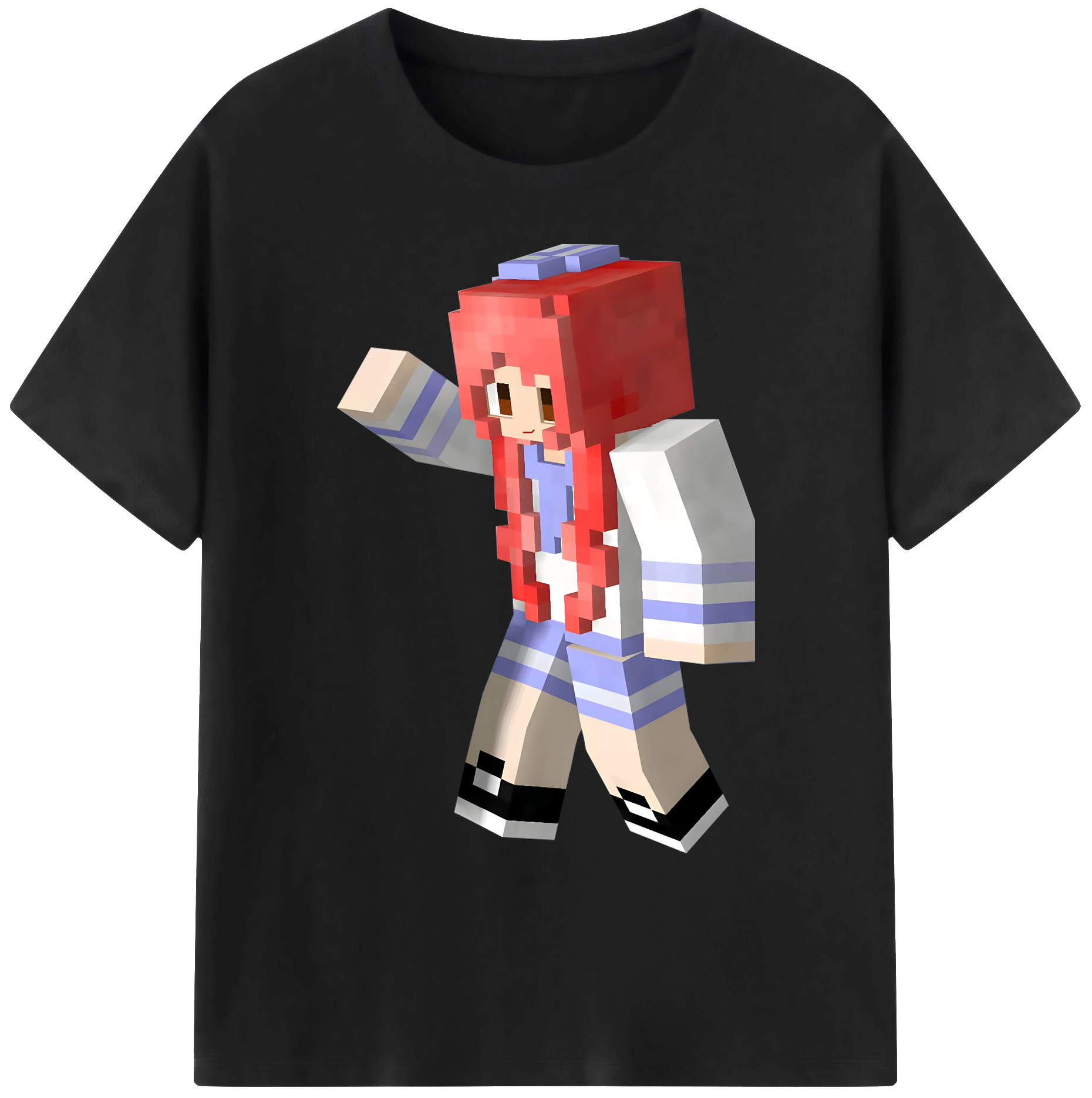（画像用） マインクラフト ブロックの世界 Minecraft MC Block world 綿100％ メンズ半袖Tシャツ｜肌触りやわらか＆通気性