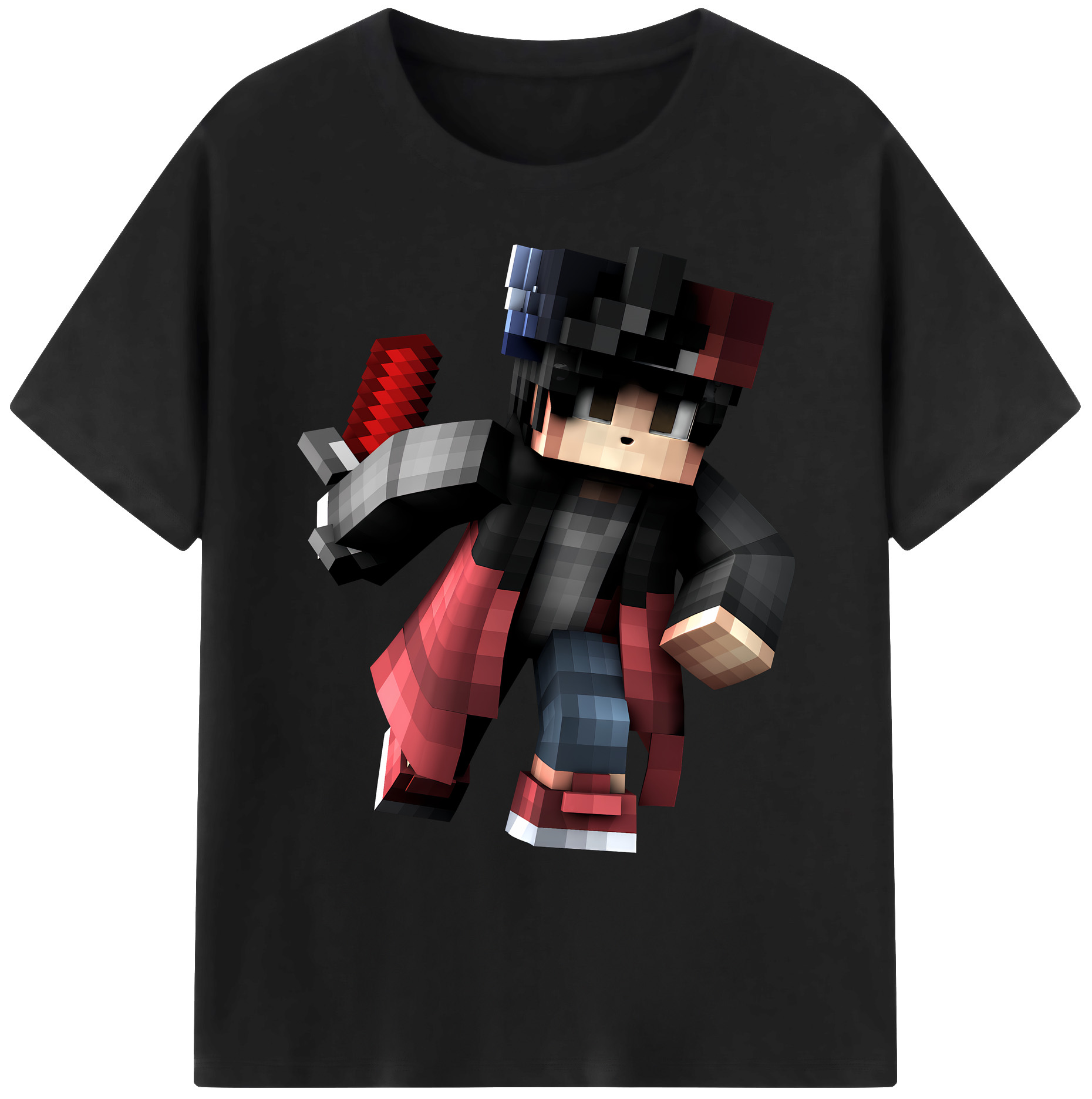 （画像用） マインクラフト ブロックの世界 Minecraft MC Block world 綿100％ メンズ半袖Tシャツ｜肌触りやわらか＆通気性