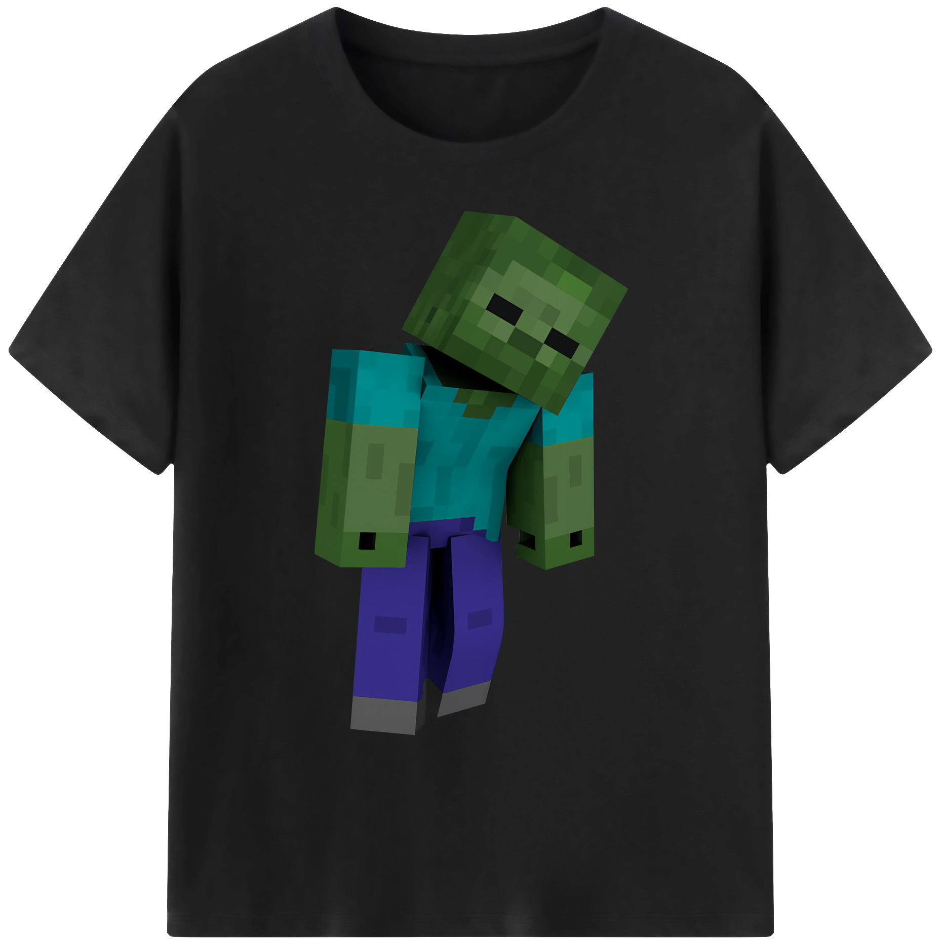 （画像用） マインクラフト ブロックの世界 Minecraft MC Block world 綿100％ メンズ半袖Tシャツ｜肌触りやわらか＆通気性
