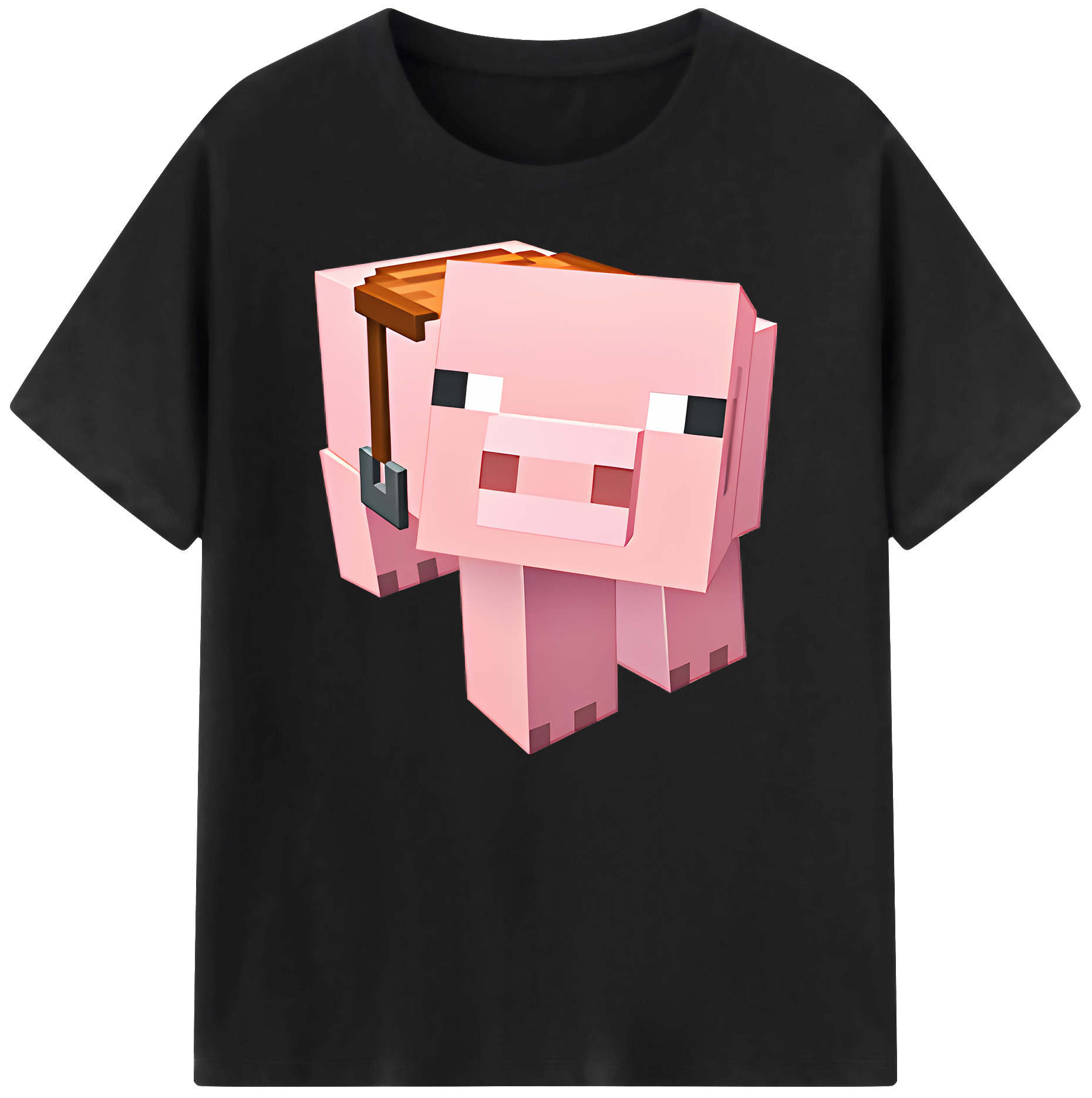 （画像用） マインクラフト ブロックの世界 Minecraft MC Block world 綿100％ メンズ半袖Tシャツ｜肌触りやわらか＆通気性