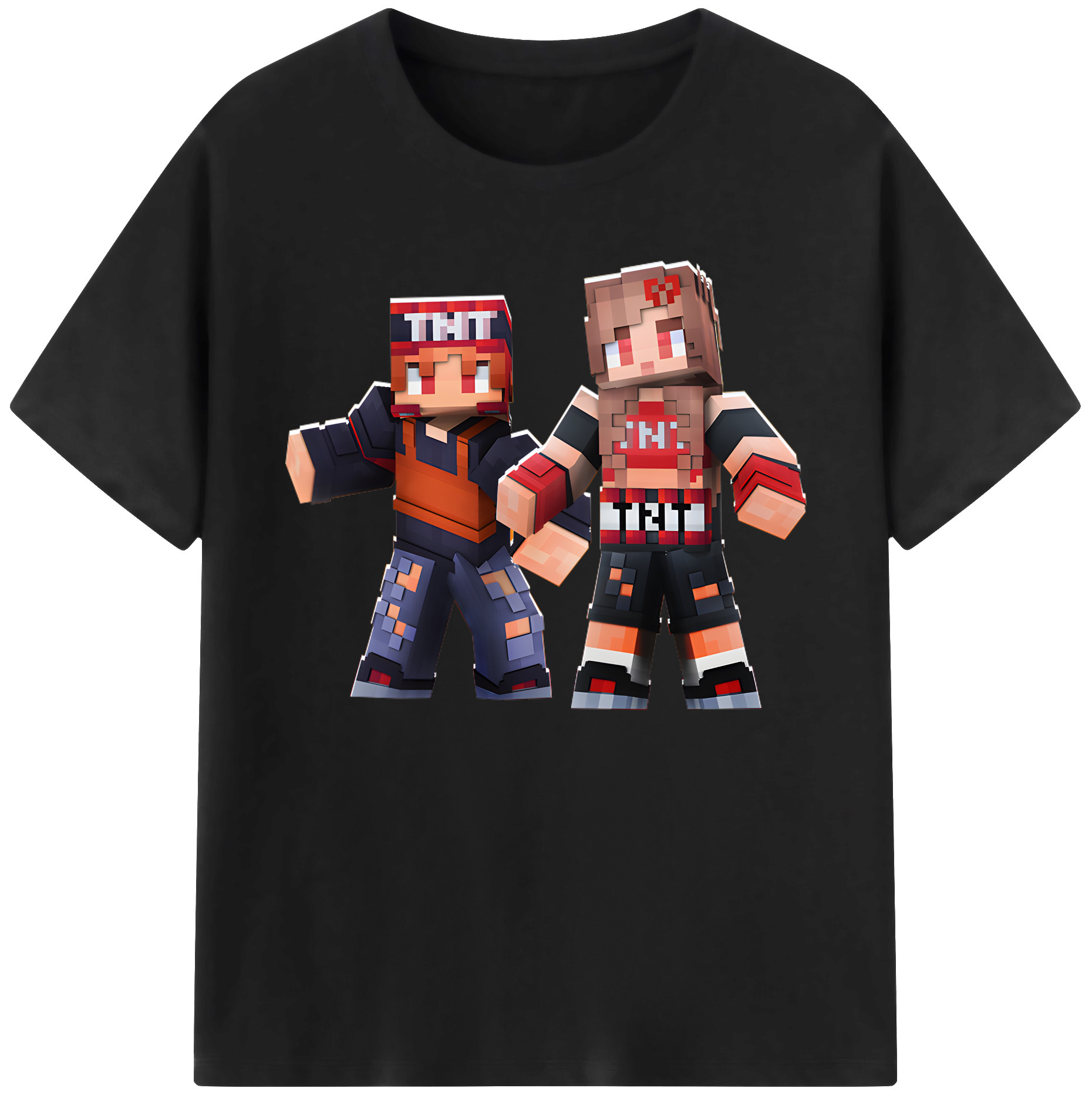 （画像用） マインクラフト ブロックの世界 Minecraft MC Block world 綿100％ メンズ半袖Tシャツ｜肌触りやわらか＆通気性