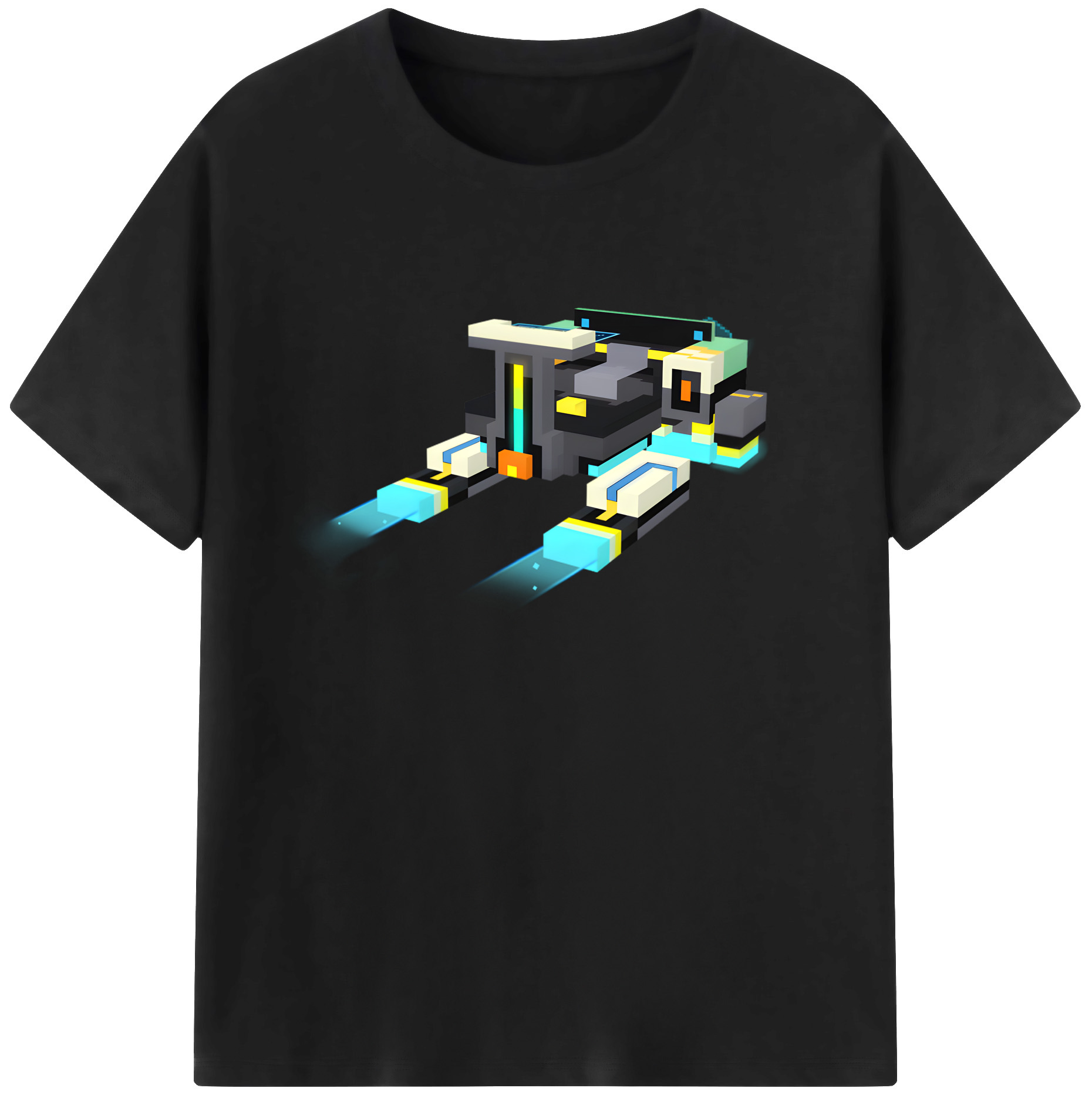 （画像用） マインクラフト ブロックの世界 Minecraft MC Block world 綿100％ メンズ半袖Tシャツ｜肌触りやわらか＆通気性