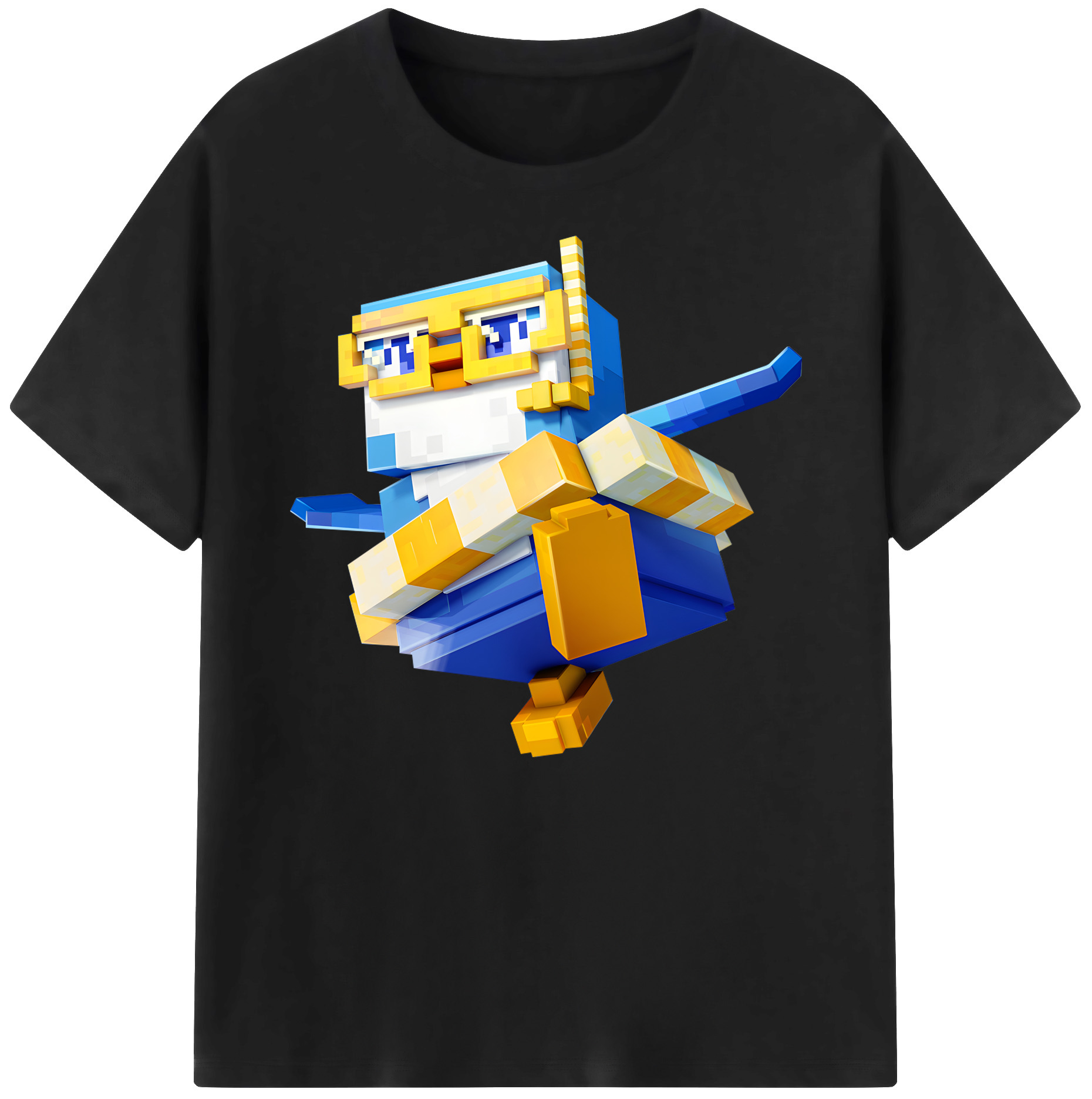 （画像用） マインクラフト ブロックの世界 Minecraft MC Block world 綿100％ メンズ半袖Tシャツ｜肌触りやわらか＆通気性