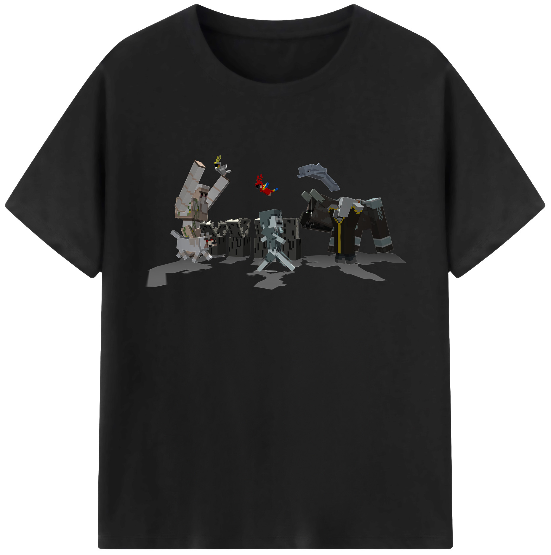 （画像用） マインクラフト ブロックの世界 Minecraft MC Block world 綿100％ メンズ半袖Tシャツ｜肌触りやわらか＆通気性