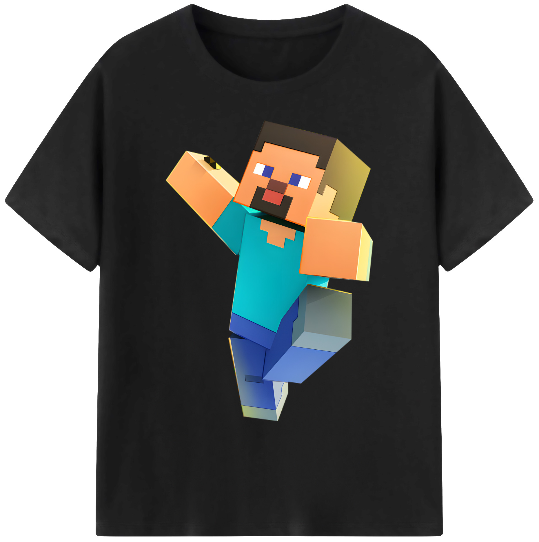 （画像用） マインクラフト ブロックの世界 Minecraft MC Block world 綿100％ メンズ半袖Tシャツ｜肌触りやわらか＆通気性