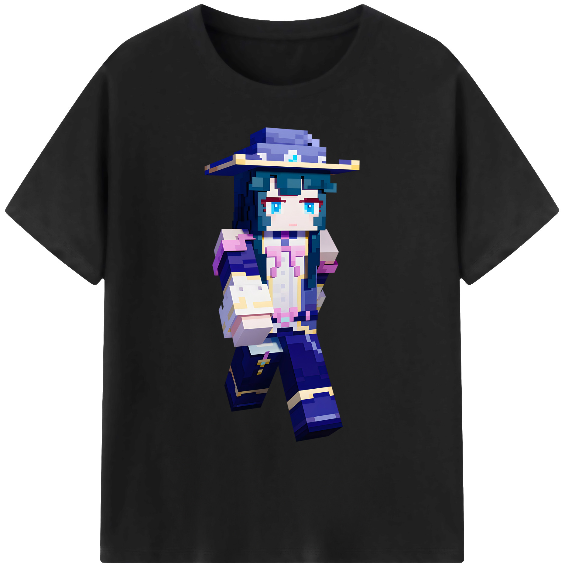 （画像用） マインクラフト ブロックの世界 Minecraft MC Block world 綿100％ メンズ半袖Tシャツ｜肌触りやわらか＆通気性