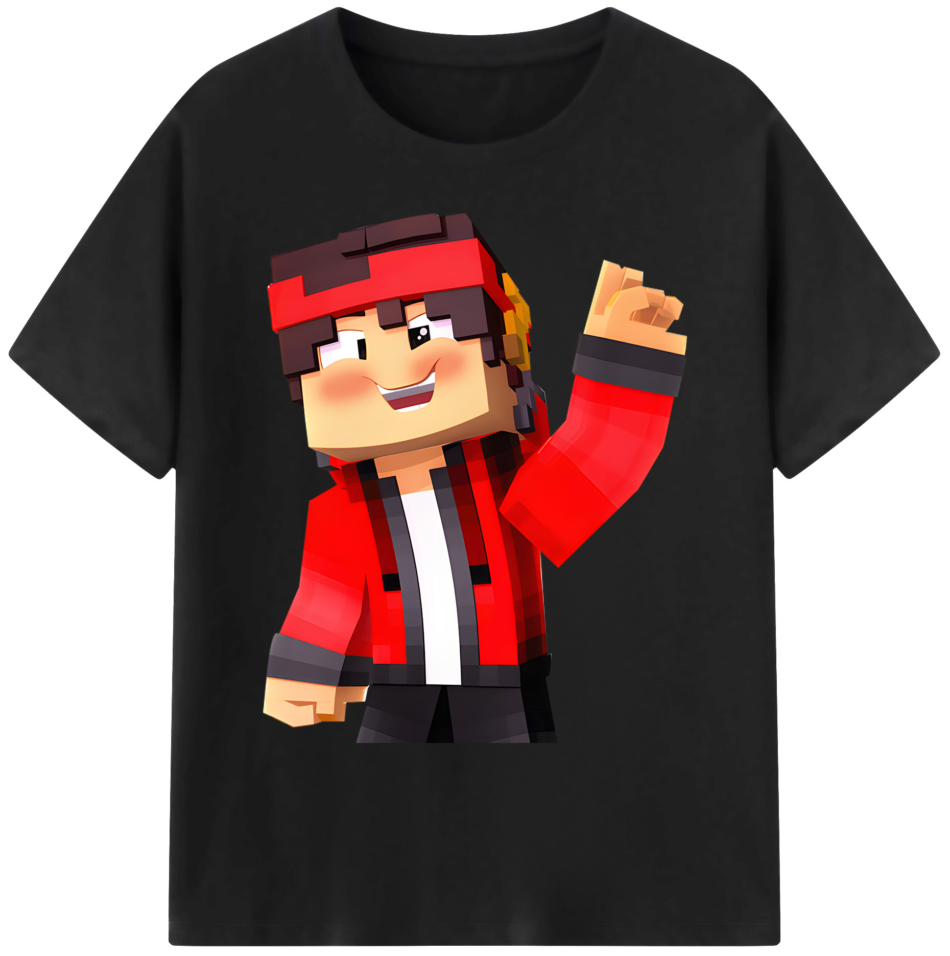 （画像用） マインクラフト ブロックの世界 Minecraft MC Block world 綿100％ メンズ半袖Tシャツ｜肌触りやわらか＆通気性
