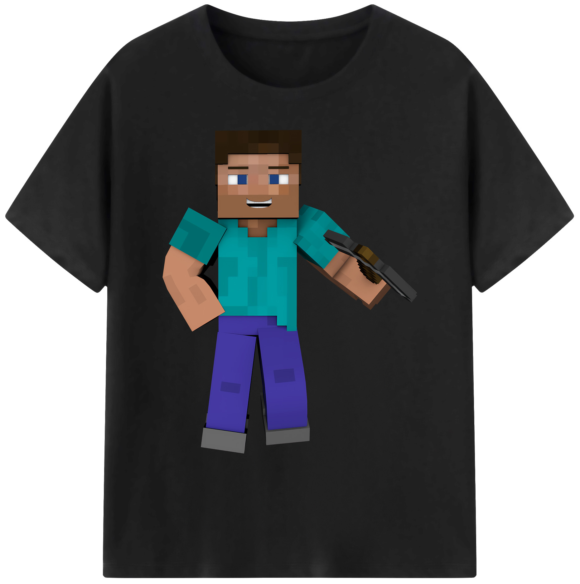 （画像用） マインクラフト ブロックの世界 Minecraft MC Block world 綿100％ メンズ半袖Tシャツ｜肌触りやわらか＆通気性