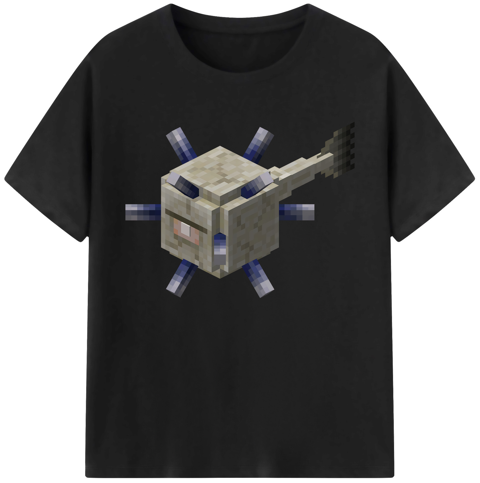 （画像用） マインクラフト ブロックの世界 Minecraft MC Block world 綿100％ メンズ半袖Tシャツ｜肌触りやわらか＆通気性