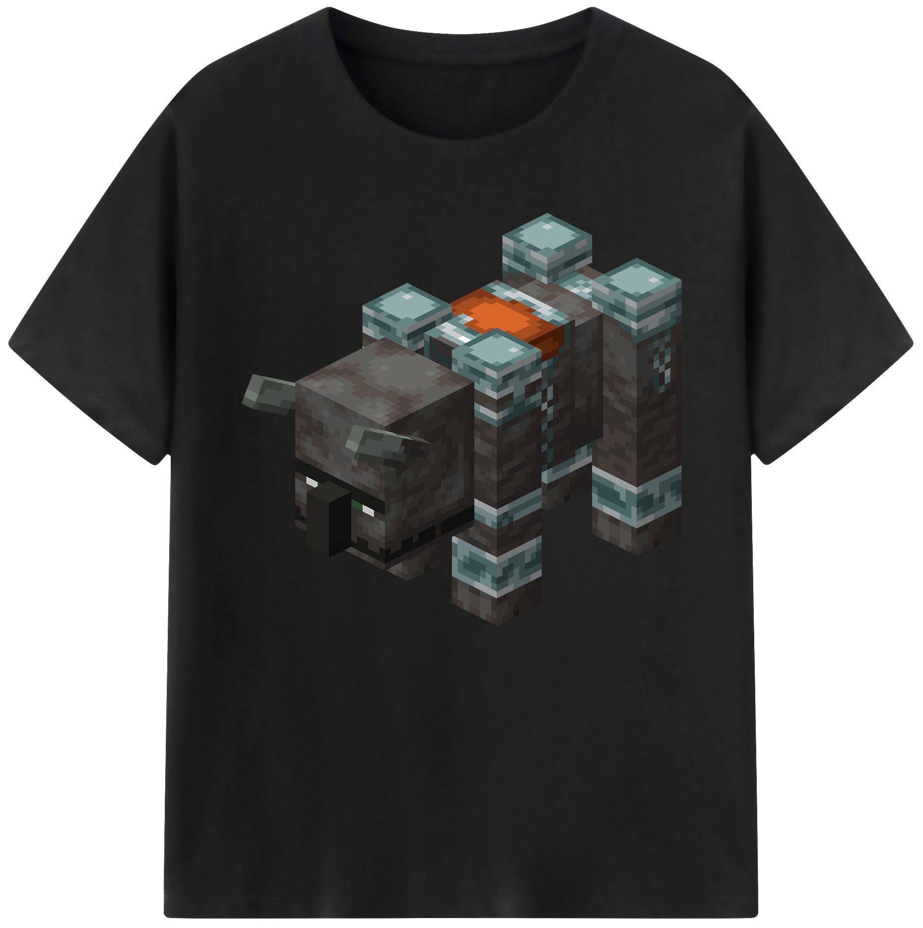 （画像用） マインクラフト ブロックの世界 Minecraft MC Block world 綿100％ メンズ半袖Tシャツ｜肌触りやわらか＆通気性