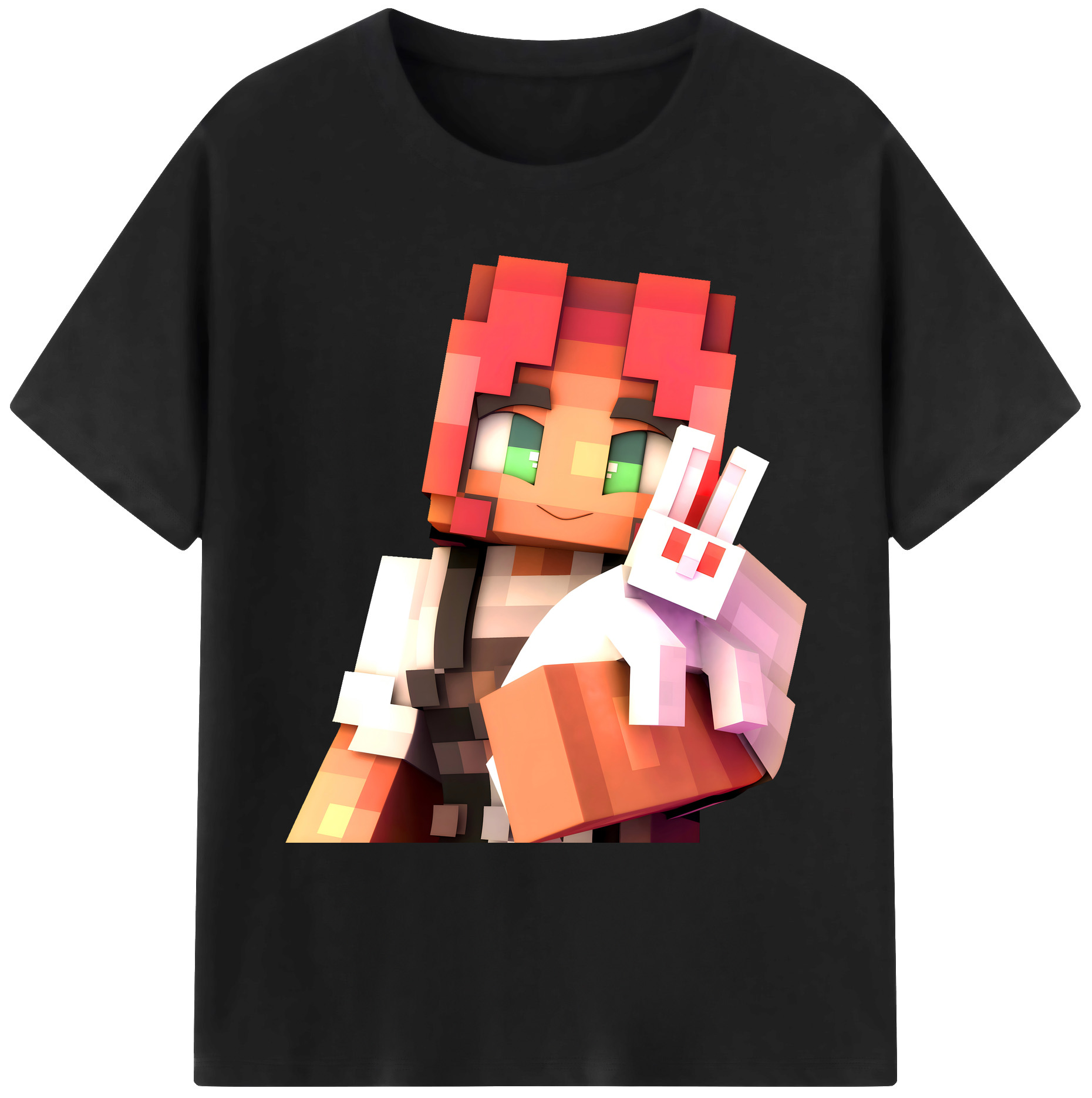 （画像用） マインクラフト ブロックの世界 Minecraft MC Block world 綿100％ メンズ半袖Tシャツ｜肌触りやわらか＆通気性