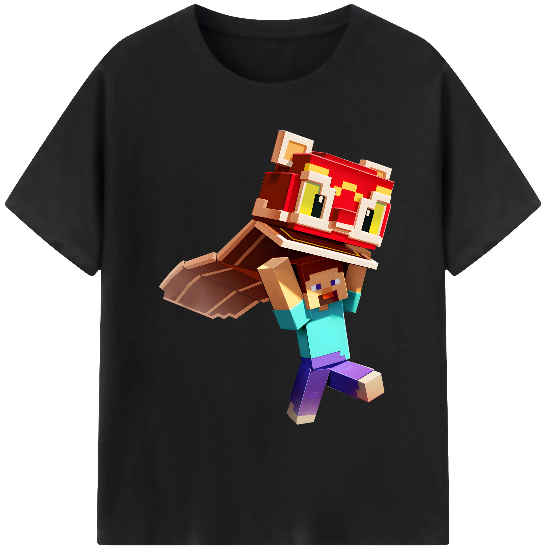 （画像用） マインクラフト ブロックの世界 Minecraft MC Block world 綿100％ メンズ半袖Tシャツ｜肌触りやわらか＆通気性
