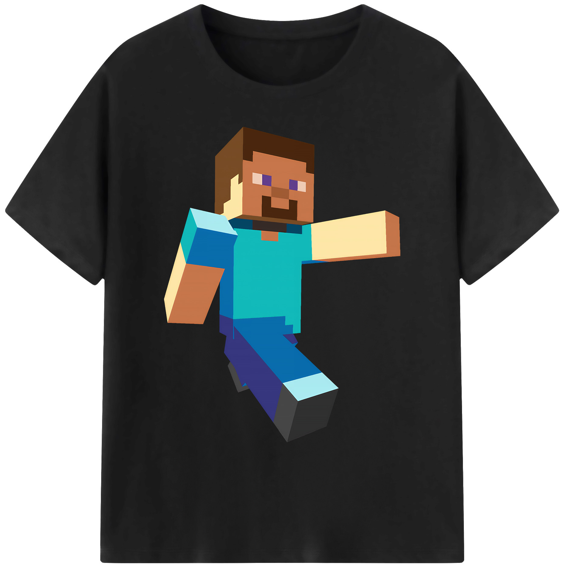 （画像用） マインクラフト ブロックの世界 Minecraft MC Block world 綿100％ メンズ半袖Tシャツ｜肌触りやわらか＆通気性
