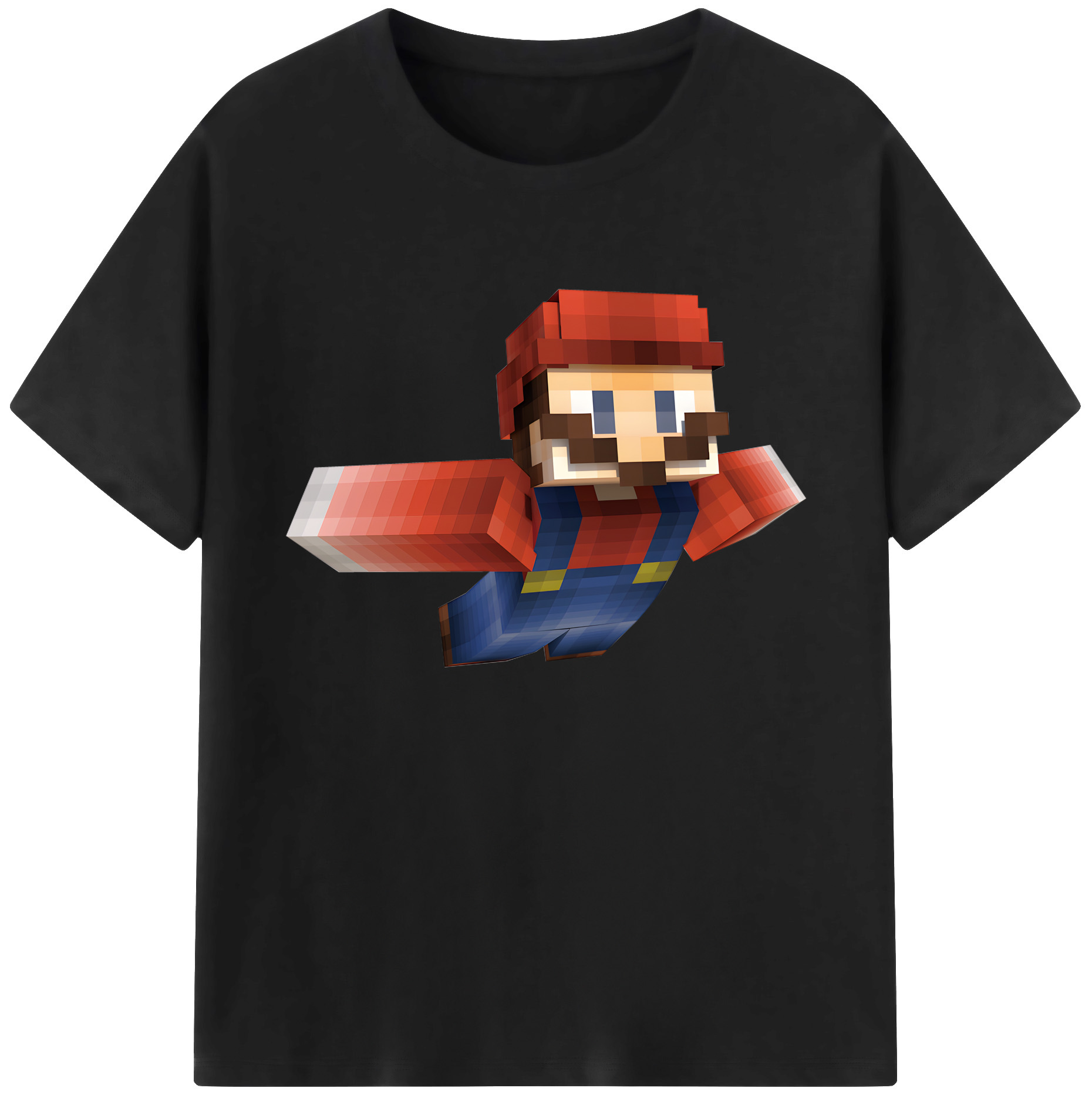 （画像用） マインクラフト ブロックの世界 Minecraft MC Block world 綿100％ メンズ半袖Tシャツ｜肌触りやわらか＆通気性