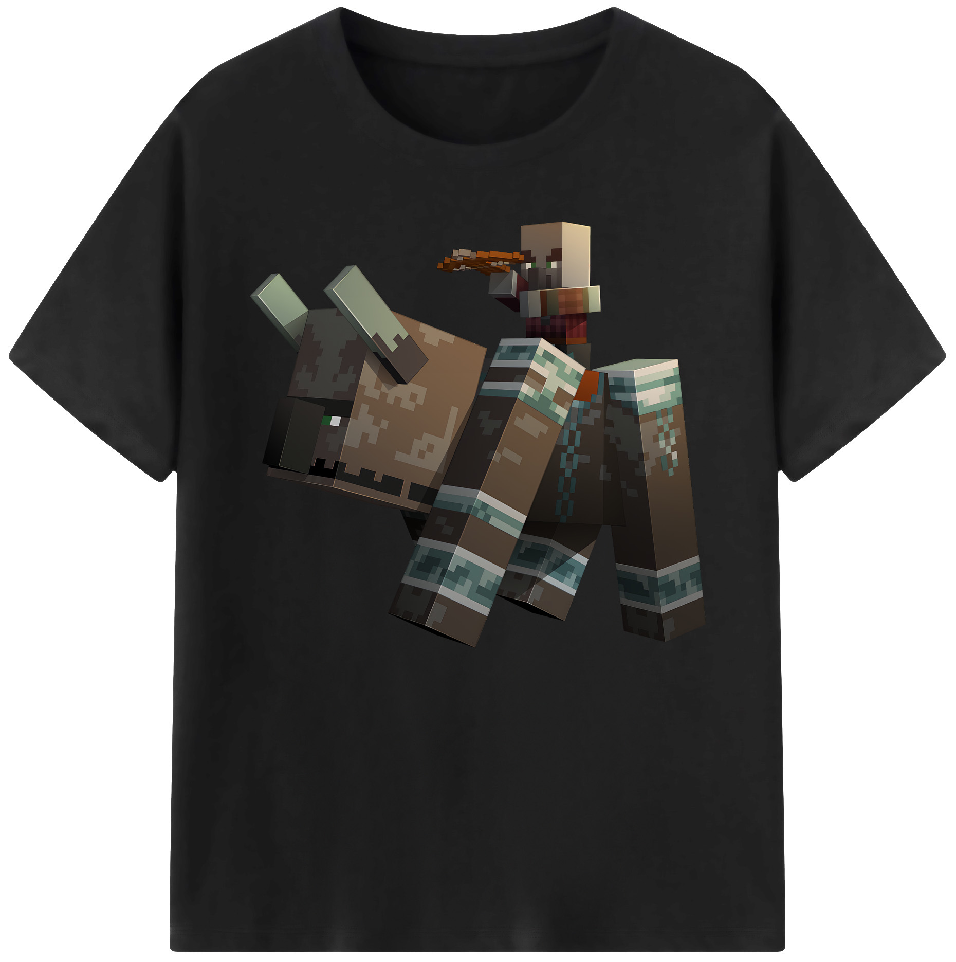 （画像用） マインクラフト ブロックの世界 Minecraft MC Block world 綿100％ メンズ半袖Tシャツ｜肌触りやわらか＆通気性