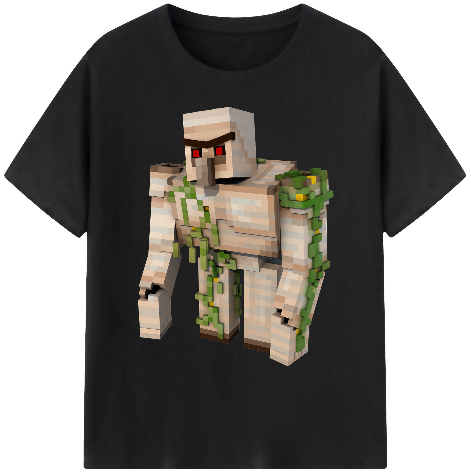 （画像用） マインクラフト ブロックの世界 Minecraft MC Block world 綿100％ メンズ半袖Tシャツ｜肌触りやわらか＆通気性