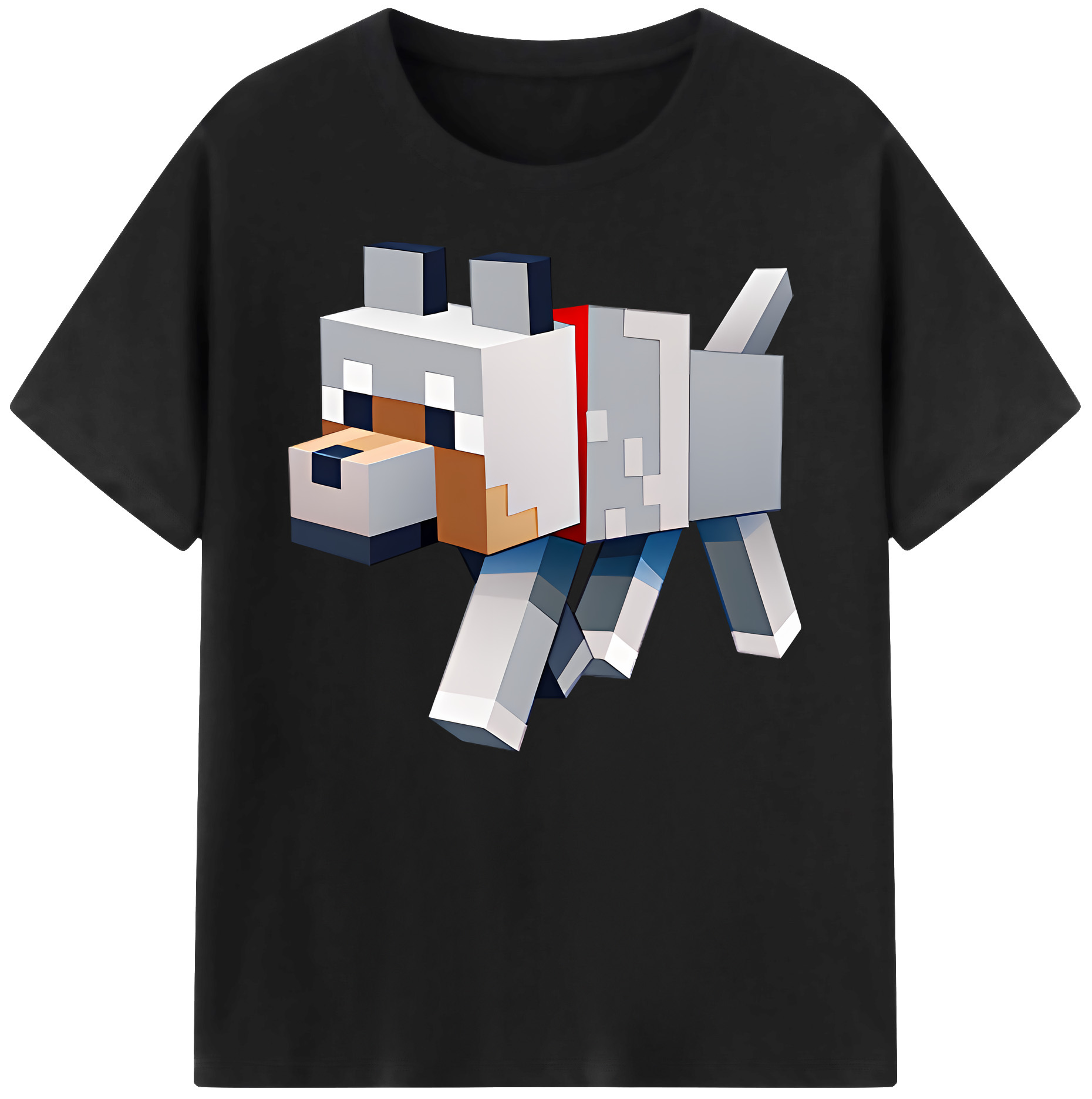 （画像用） マインクラフト ブロックの世界 Minecraft MC Block world 綿100％ メンズ半袖Tシャツ｜肌触りやわらか＆通気性