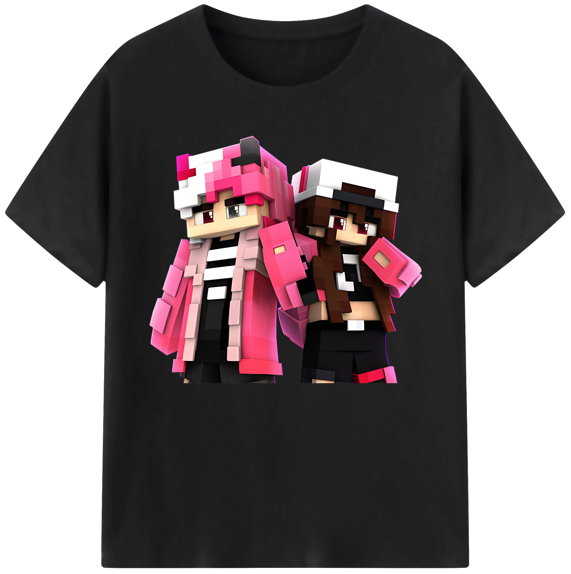 （画像用） マインクラフト ブロックの世界 Minecraft MC Block world 綿100％ メンズ半袖Tシャツ｜肌触りやわらか＆通気性