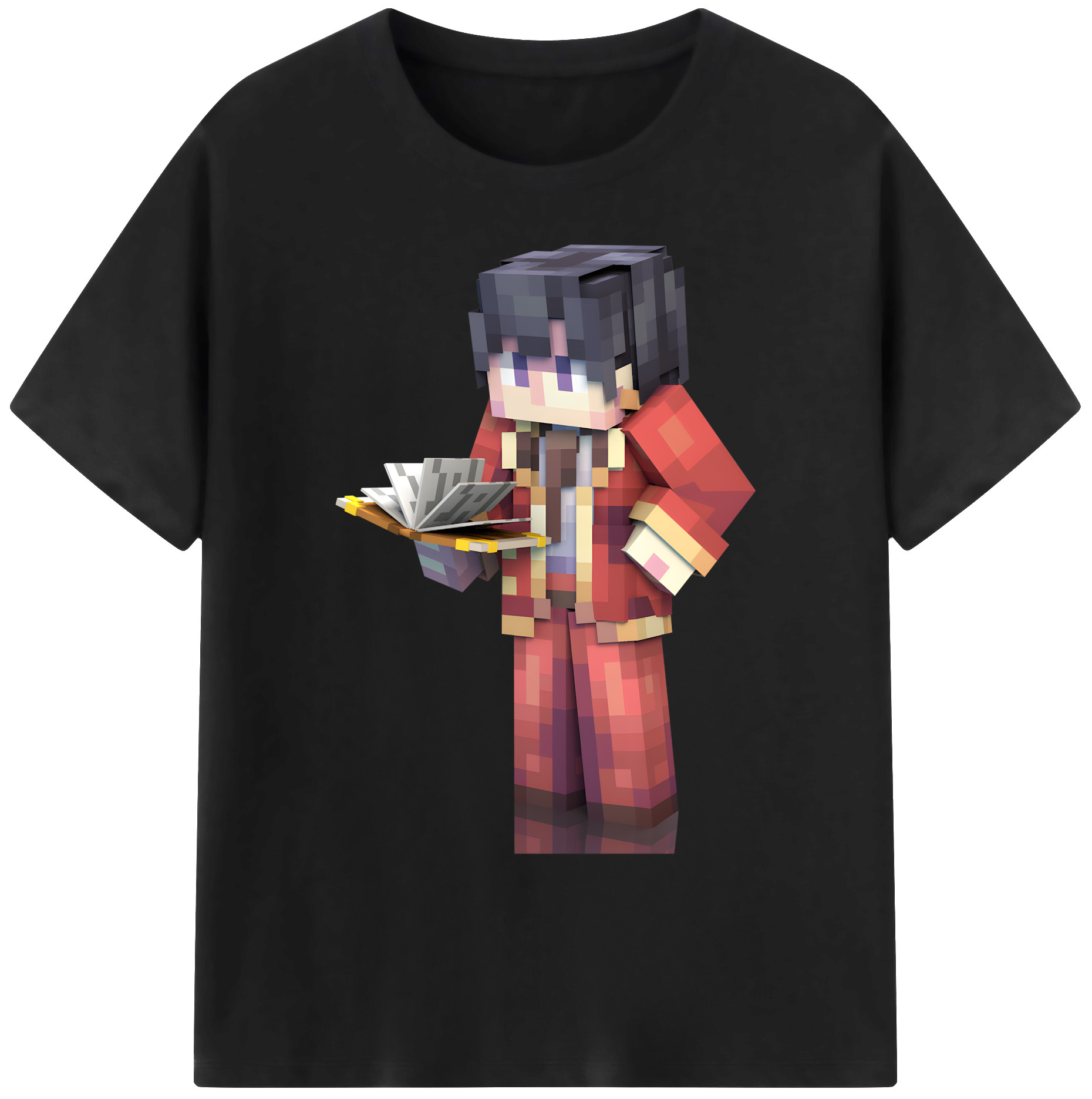 （画像用） マインクラフト ブロックの世界 Minecraft MC Block world 綿100％ メンズ半袖Tシャツ｜肌触りやわらか＆通気性
