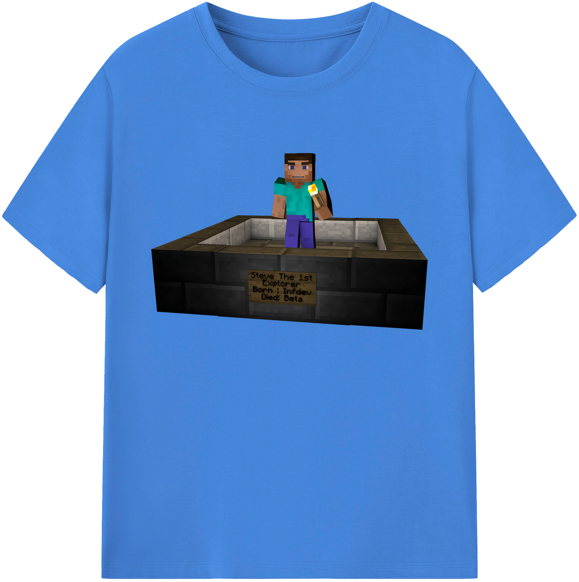 （画像用） マインクラフト ブロックの世界 Minecraft MC Block world 綿100％ メンズ半袖Tシャツ｜肌触りやわらか＆通気性