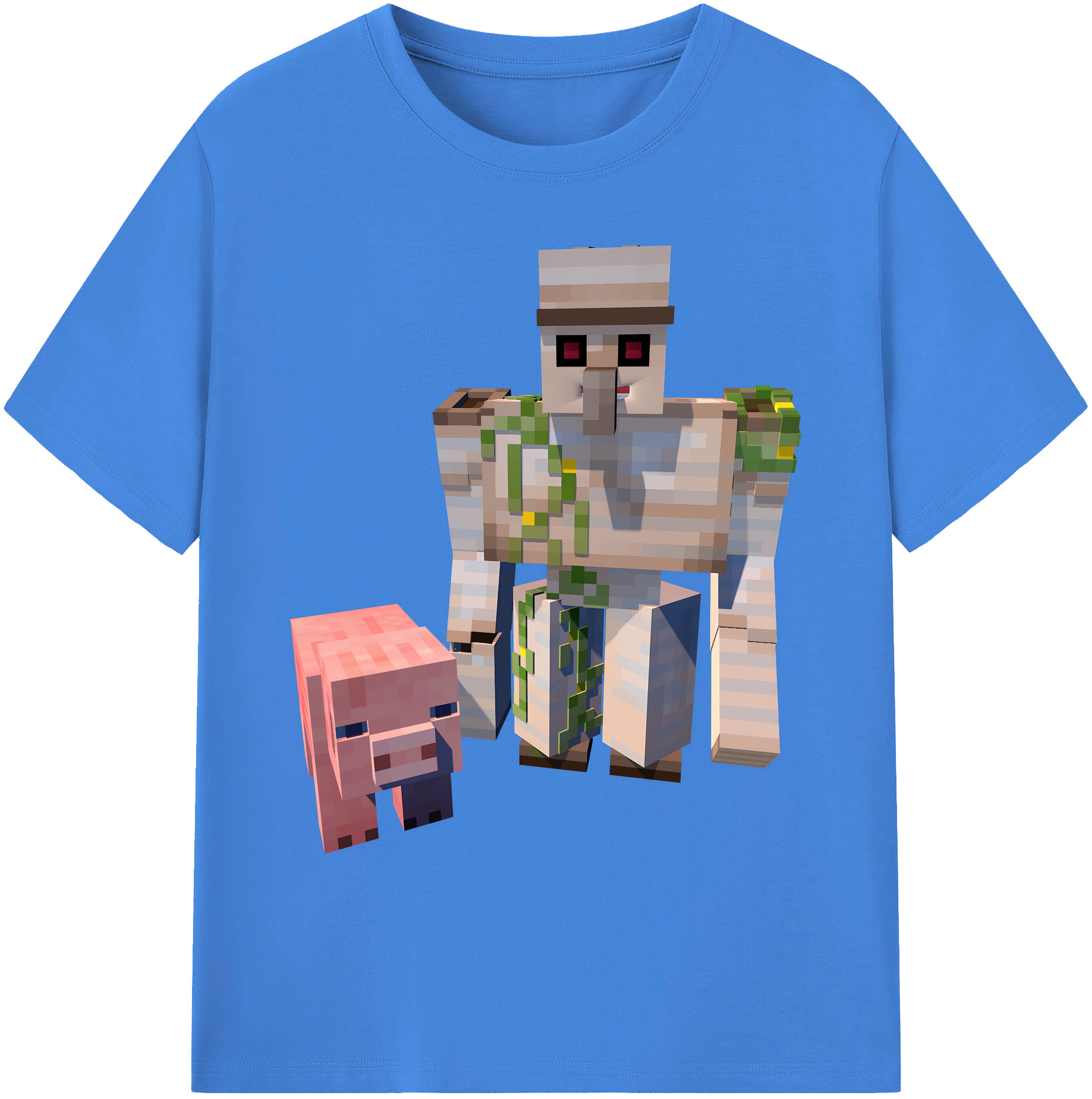 （画像用） マインクラフト ブロックの世界 Minecraft MC Block world 綿100％ メンズ半袖Tシャツ｜肌触りやわらか＆通気性