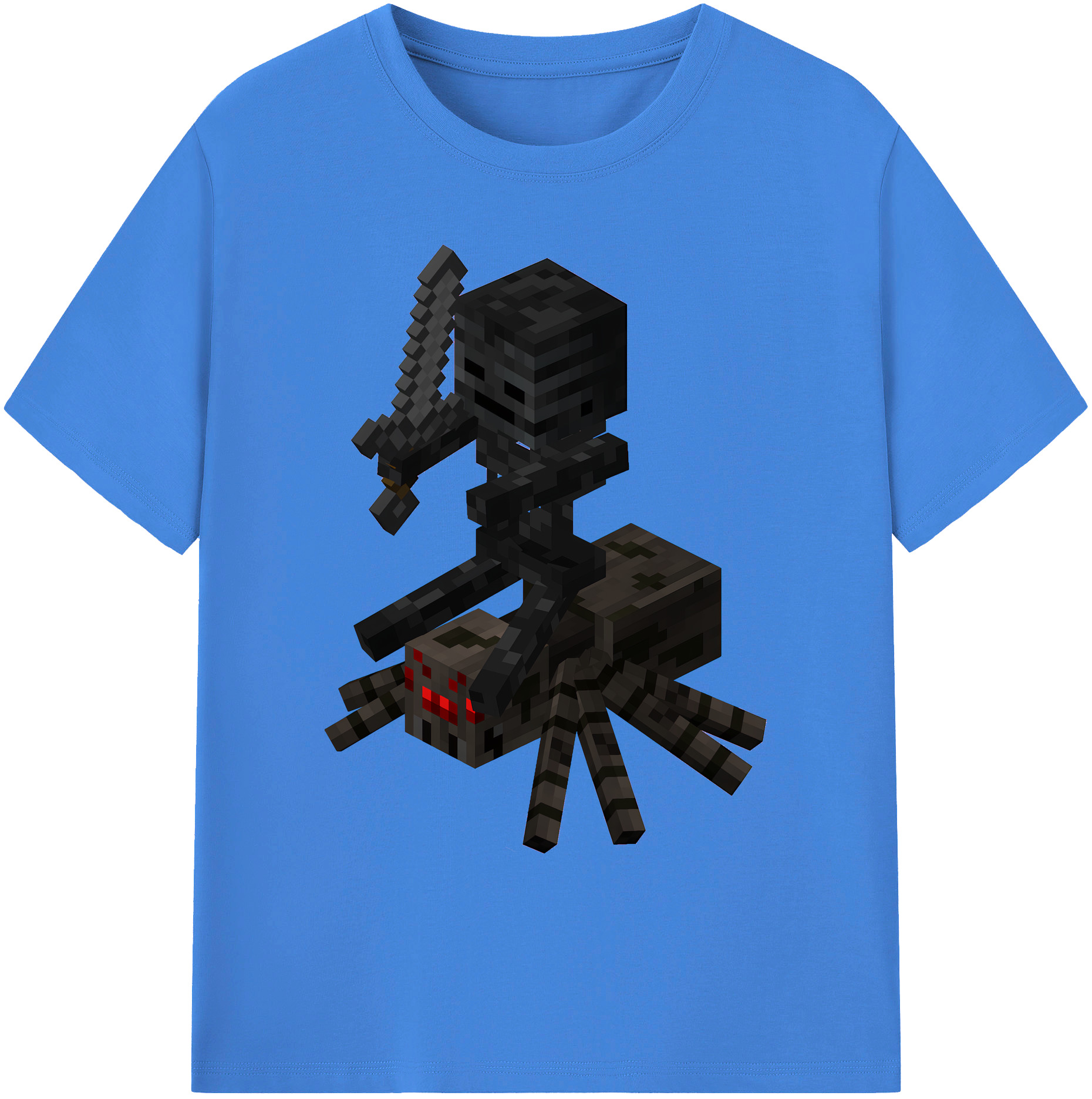 （画像用） マインクラフト ブロックの世界 Minecraft MC Block world 綿100％ メンズ半袖Tシャツ｜肌触りやわらか＆通気性