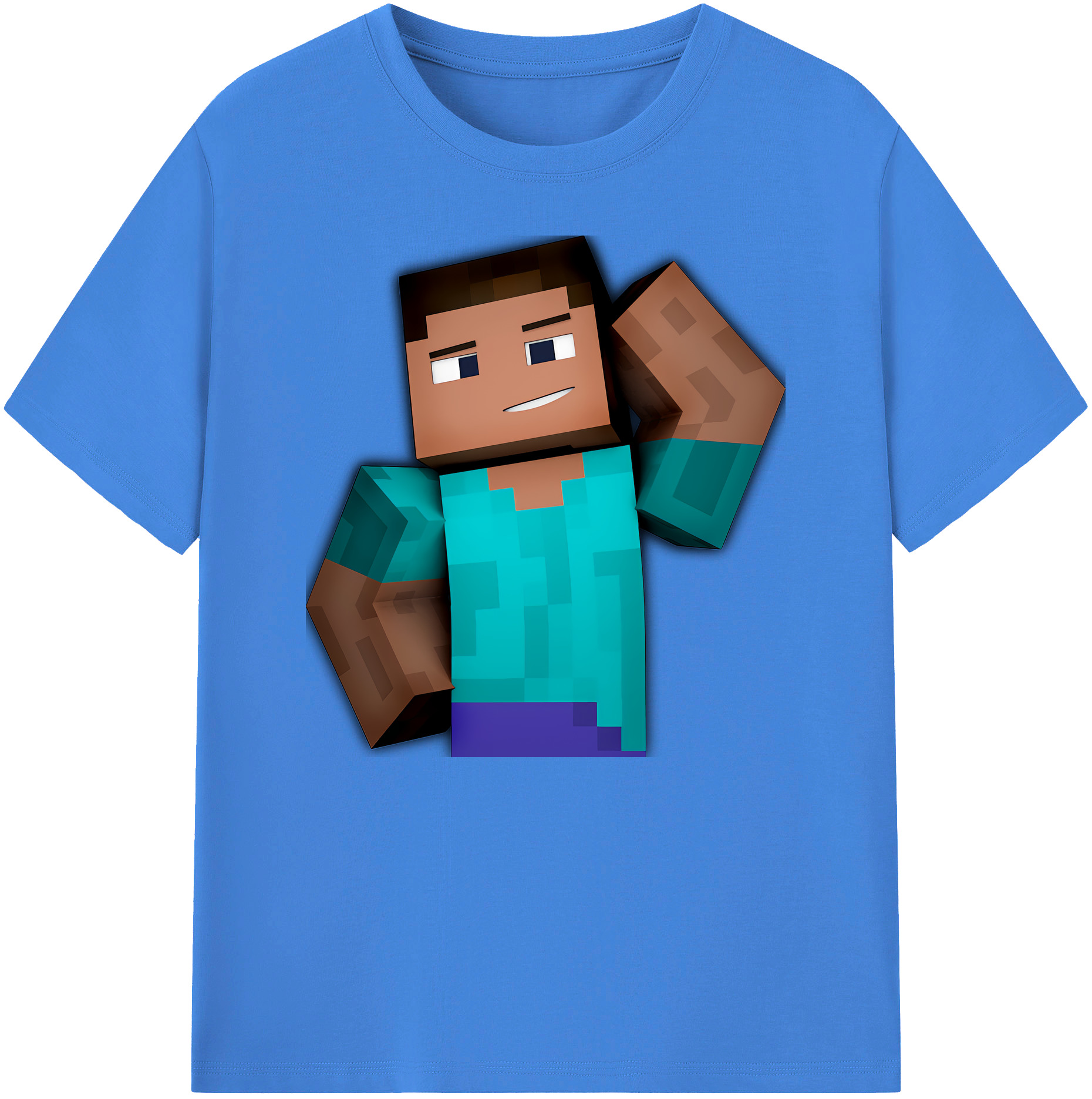 （画像用） マインクラフト ブロックの世界 Minecraft MC Block world 綿100％ メンズ半袖Tシャツ｜肌触りやわらか＆通気性