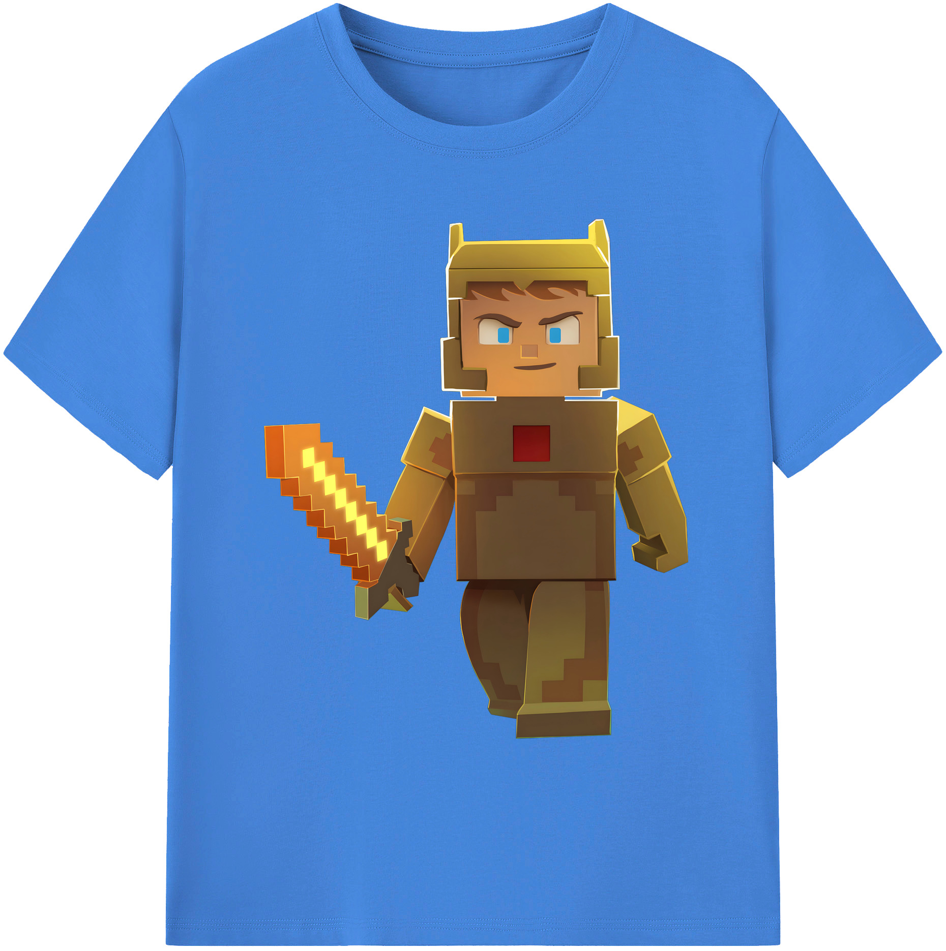 （画像用） マインクラフト ブロックの世界 Minecraft MC Block world 綿100％ メンズ半袖Tシャツ｜肌触りやわらか＆通気性
