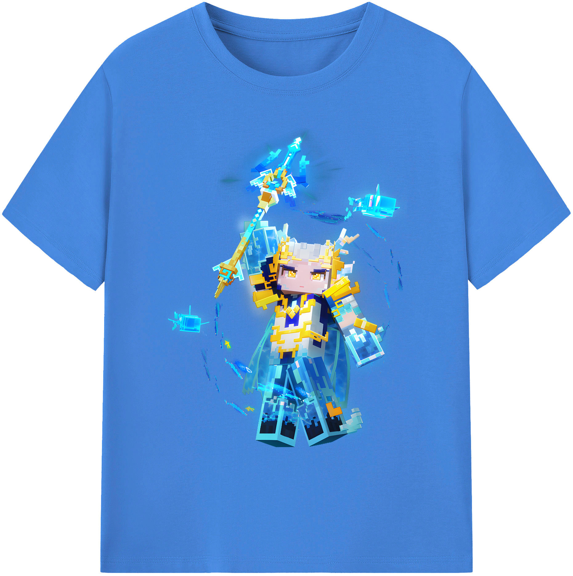 （画像用） マインクラフト ブロックの世界 Minecraft MC Block world 綿100％ メンズ半袖Tシャツ｜肌触りやわらか＆通気性