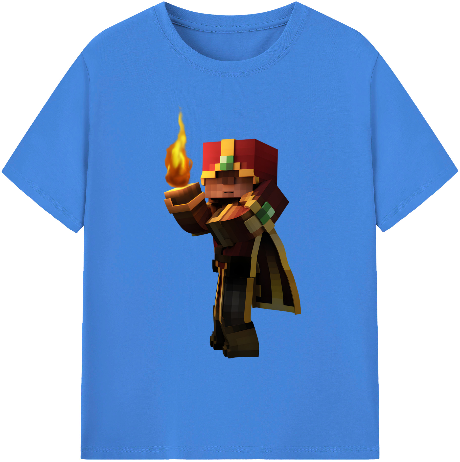 （画像用） マインクラフト ブロックの世界 Minecraft MC Block world 綿100％ メンズ半袖Tシャツ｜肌触りやわらか＆通気性