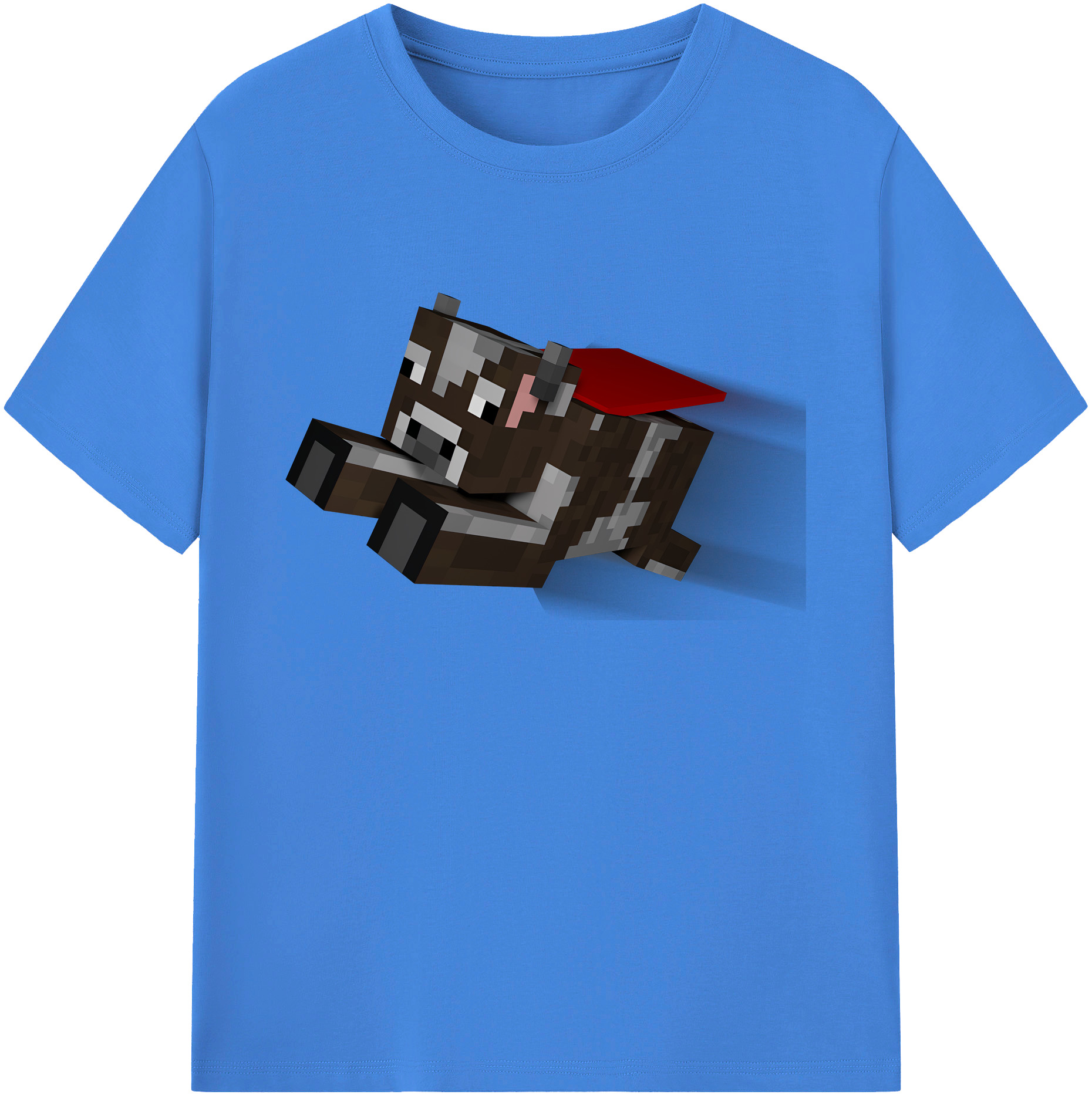（画像用） マインクラフト ブロックの世界 Minecraft MC Block world 綿100％ メンズ半袖Tシャツ｜肌触りやわらか＆通気性