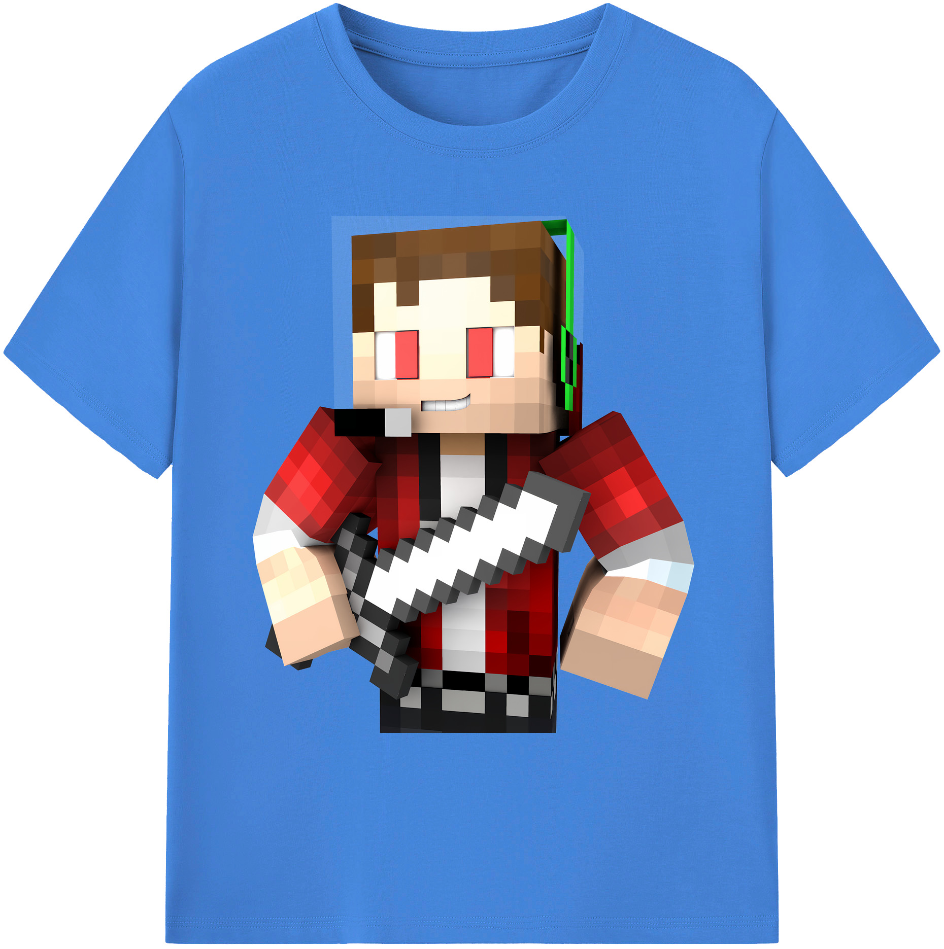 （画像用） マインクラフト ブロックの世界 Minecraft MC Block world 綿100％ メンズ半袖Tシャツ｜肌触りやわらか＆通気性