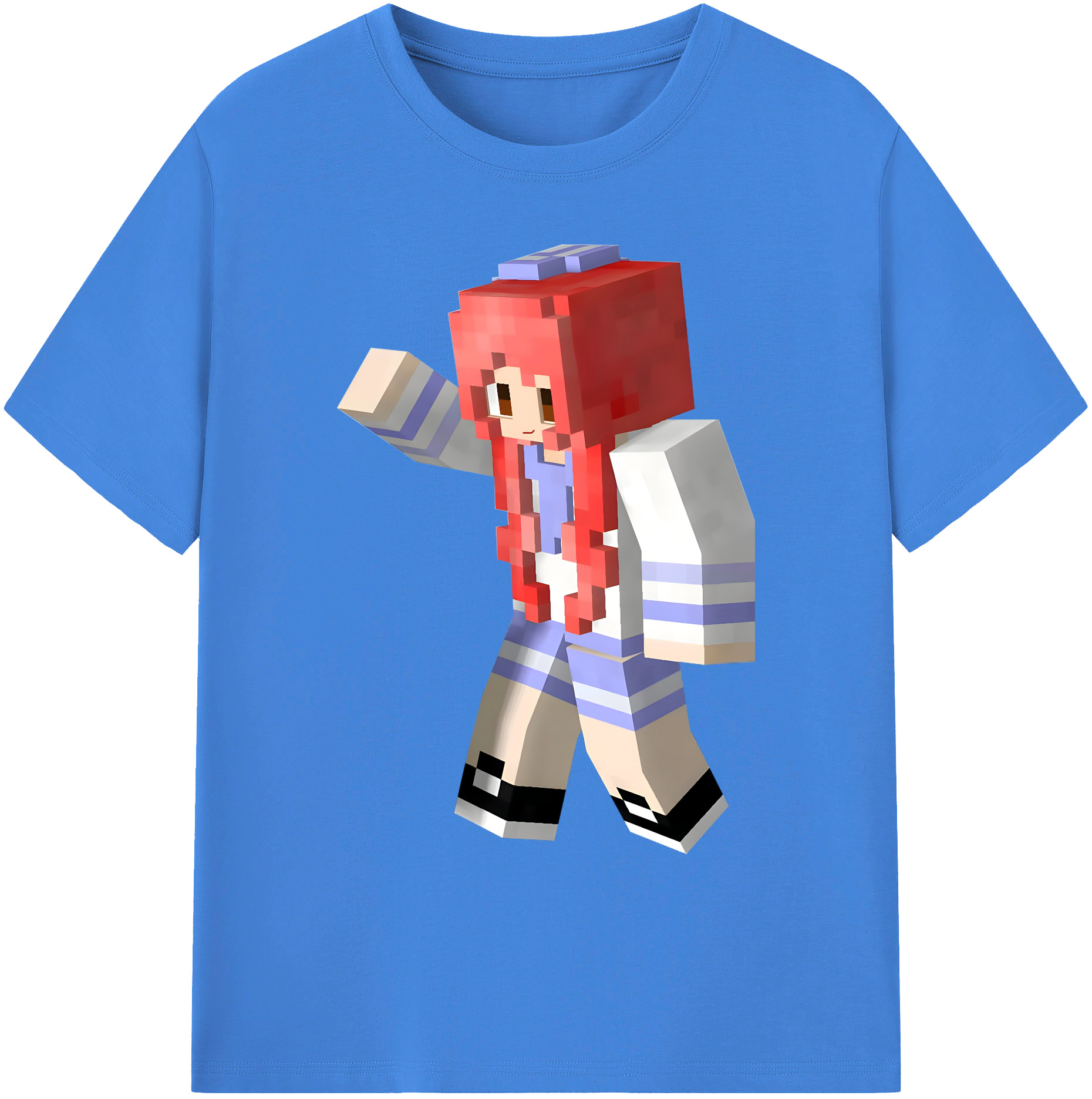 （画像用） マインクラフト ブロックの世界 Minecraft MC Block world 綿100％ メンズ半袖Tシャツ｜肌触りやわらか＆通気性