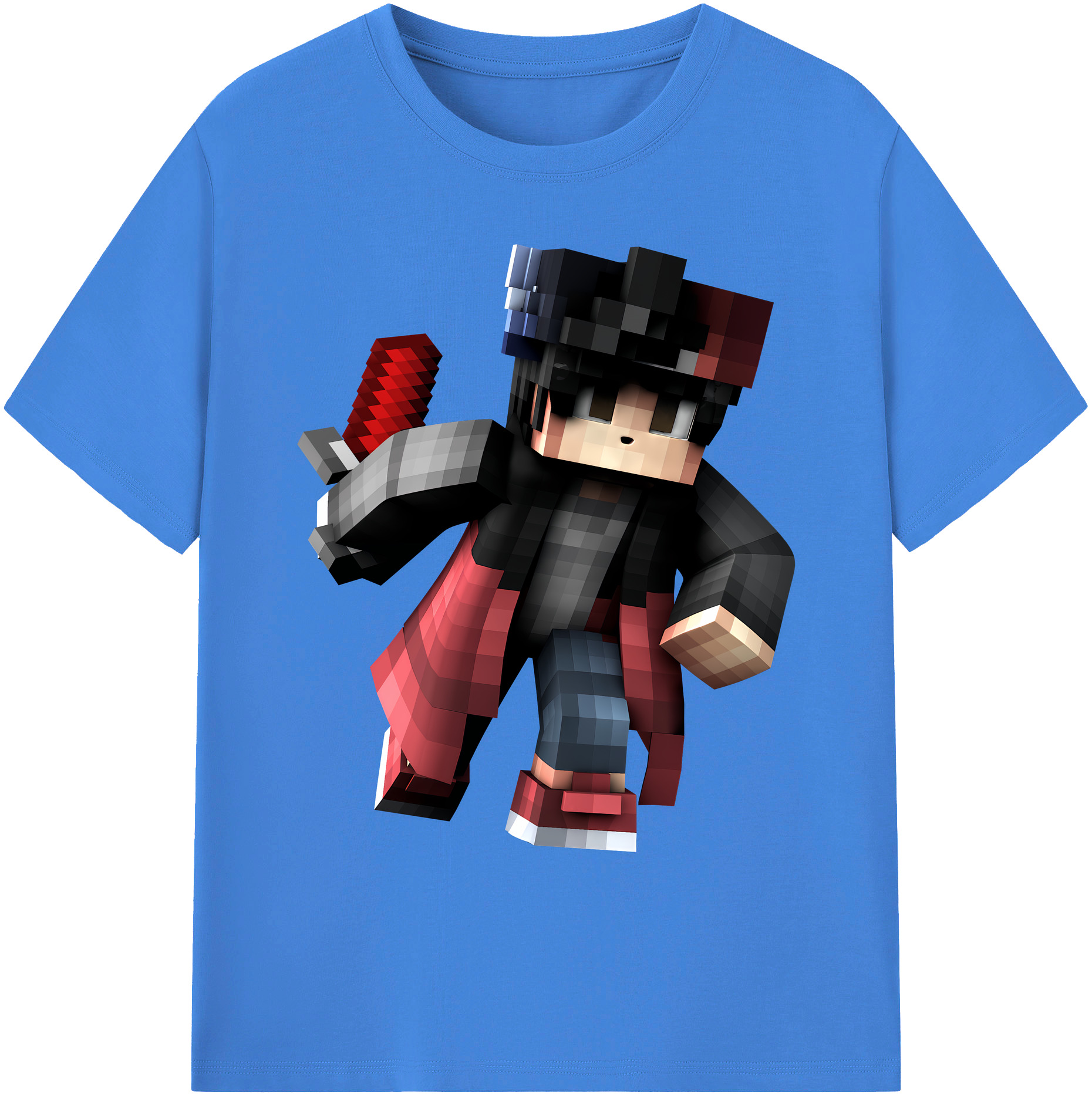 （画像用） マインクラフト ブロックの世界 Minecraft MC Block world 綿100％ メンズ半袖Tシャツ｜肌触りやわらか＆通気性