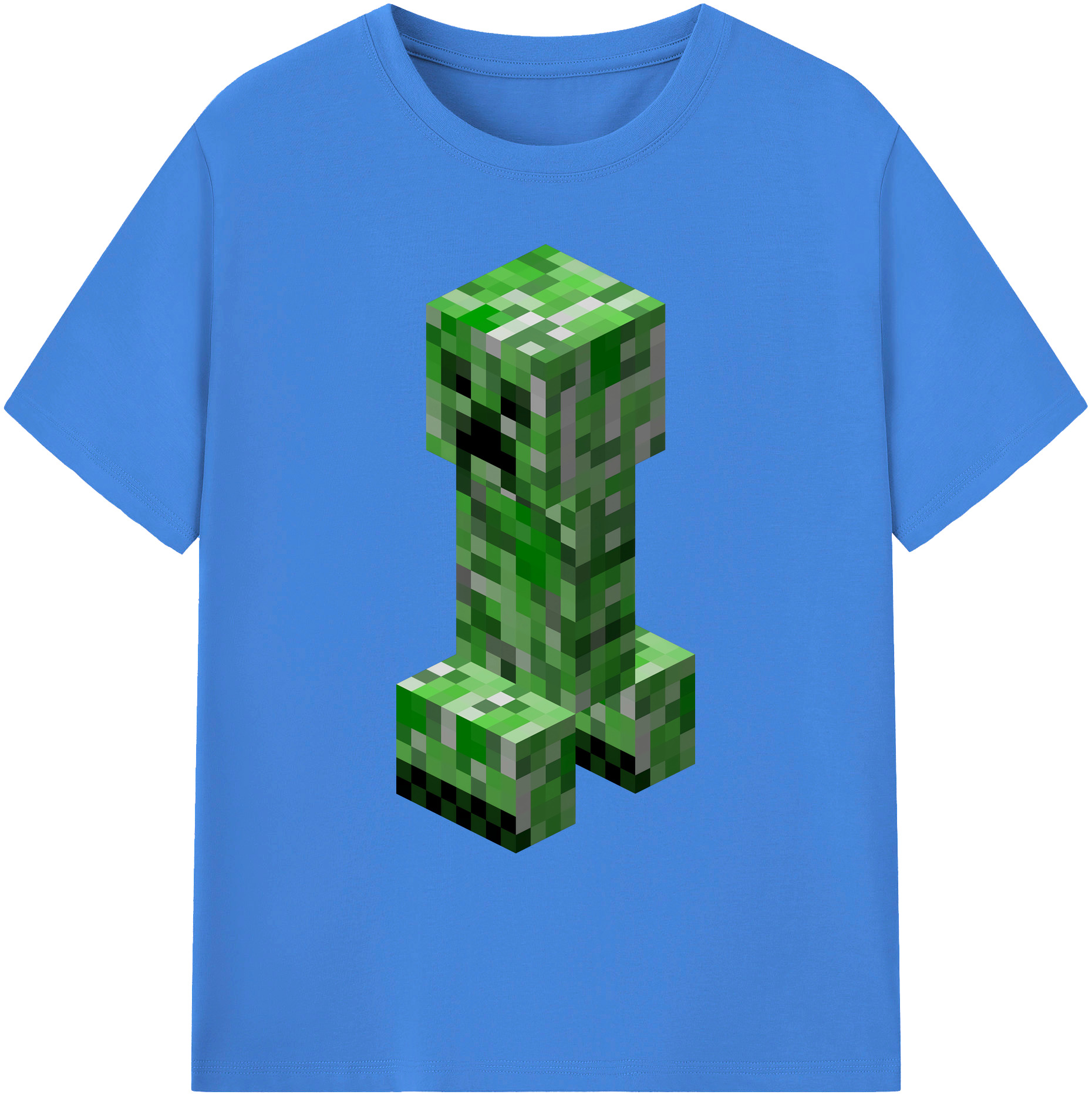 （画像用） マインクラフト ブロックの世界 Minecraft MC Block world 綿100％ メンズ半袖Tシャツ｜肌触りやわらか＆通気性